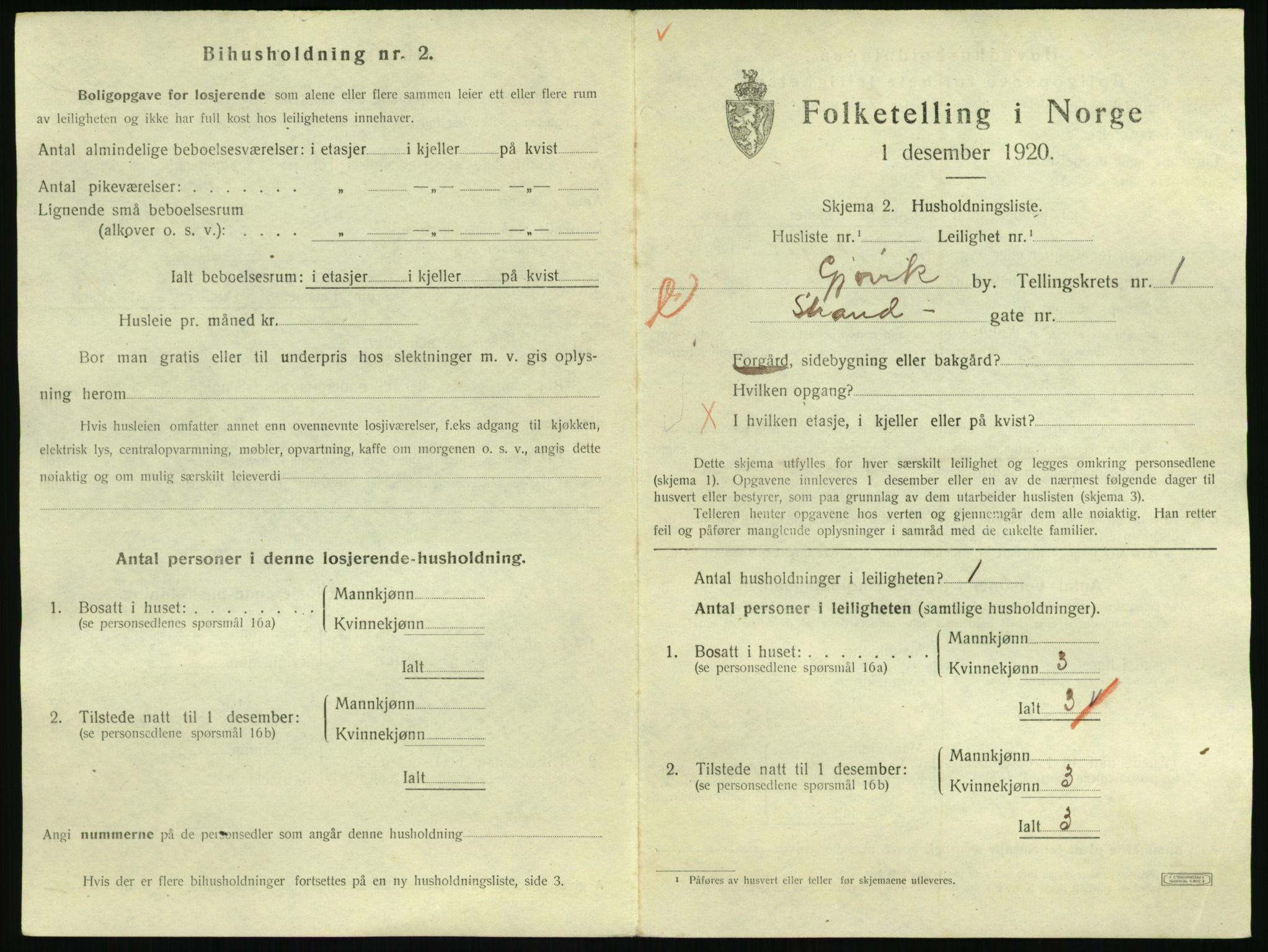 SAH, 1920 census for Gjøvik, 1920, p. 610