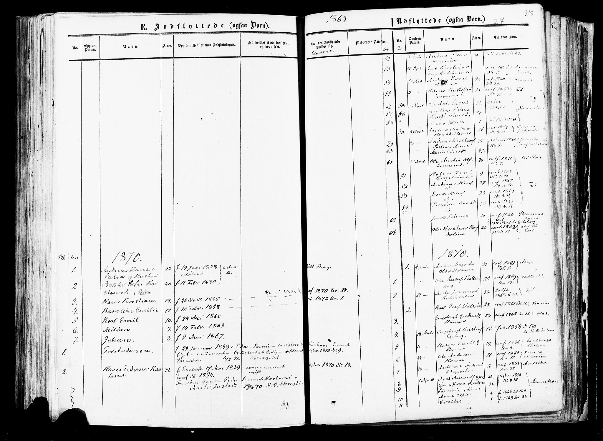 Aurskog prestekontor Kirkebøker, AV/SAO-A-10304a/F/Fa/L0007: Parish register (official) no. I 7, 1854-1877, p. 313