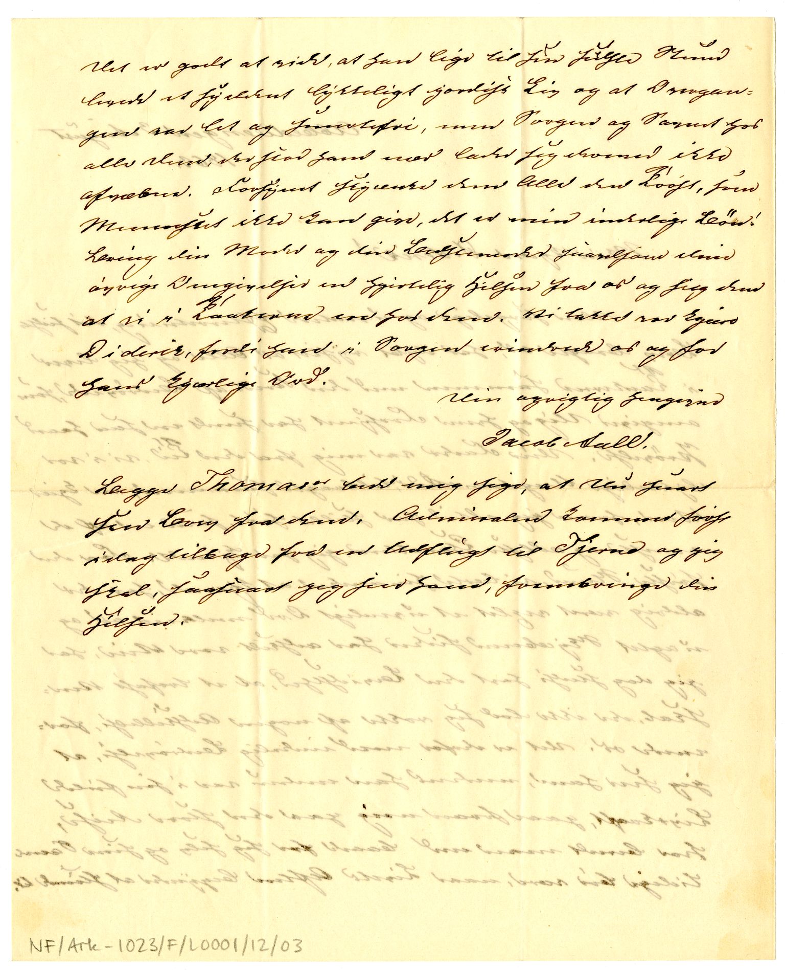 Diderik Maria Aalls brevsamling, NF/Ark-1023/F/L0001: D.M. Aalls brevsamling. A - B, 1738-1889, p. 80