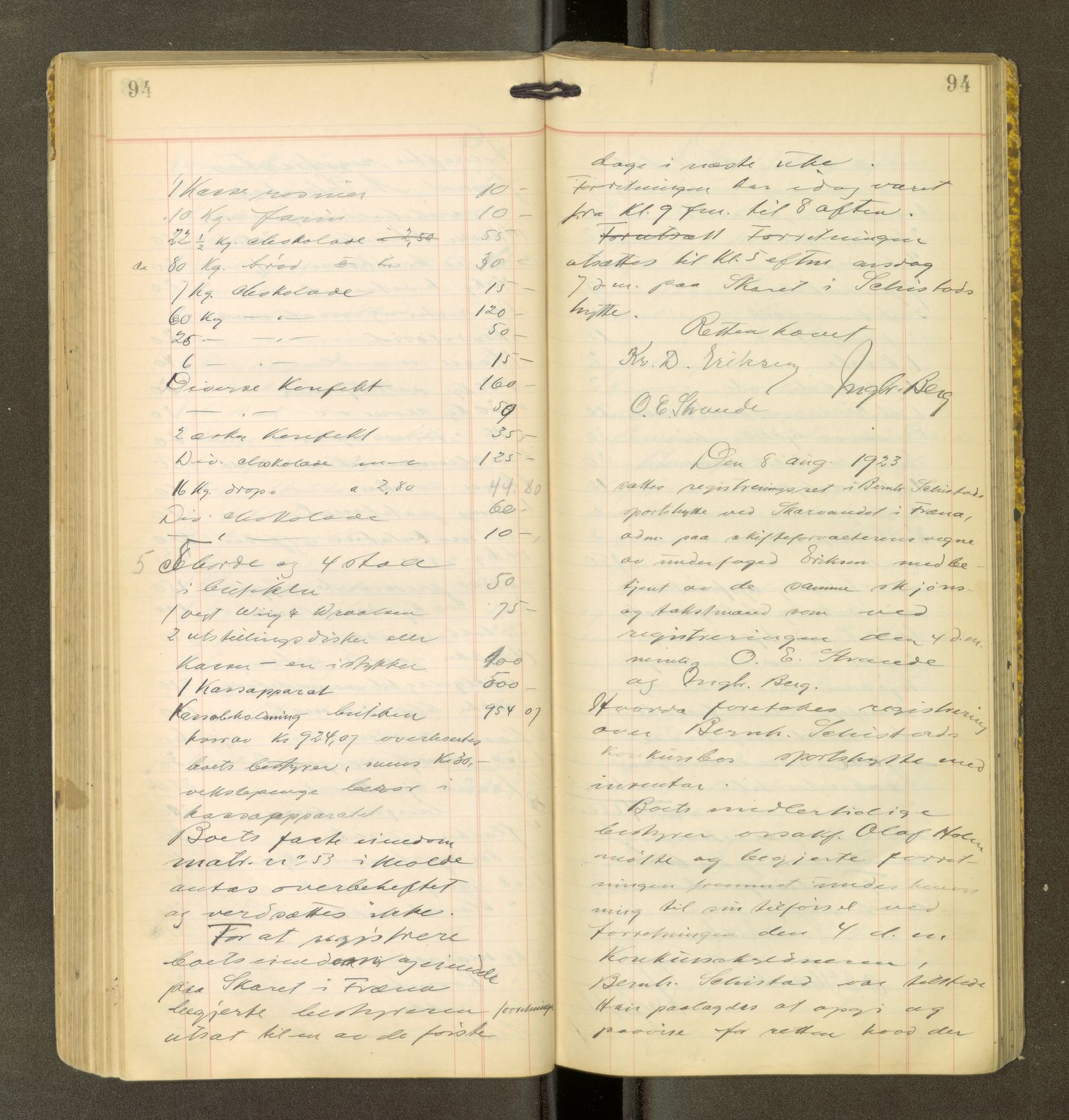Romsdal sorenskriveri, AV/SAT-A-4149/1/3/3Ca/L0001: Registreringsprotokoll, 1921-1926, p. 94
