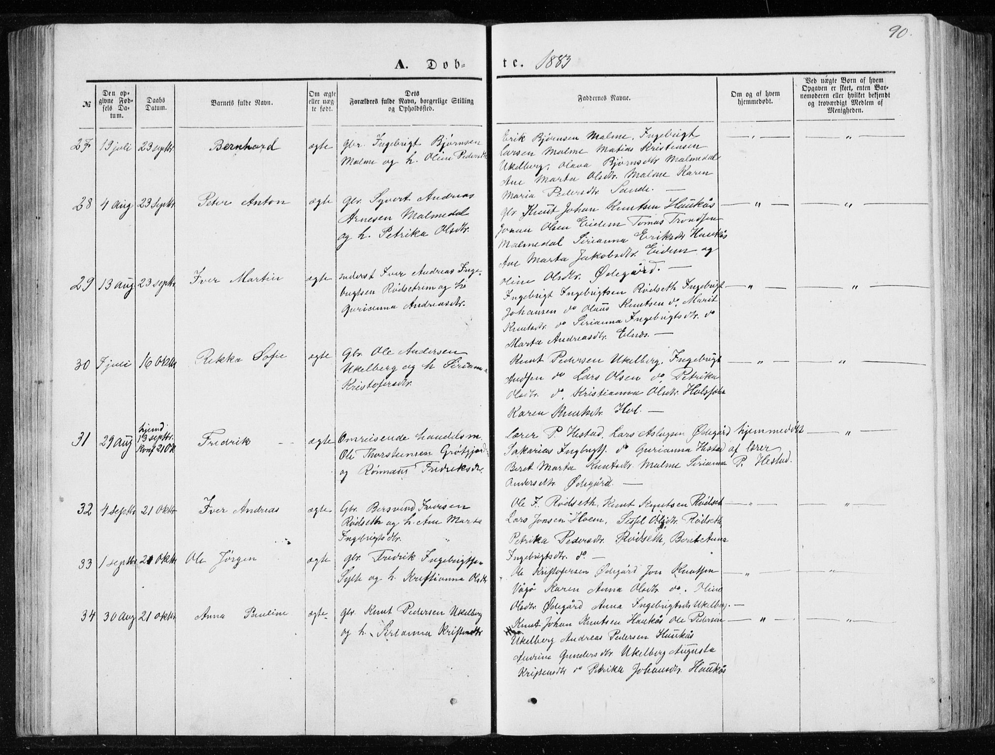 Ministerialprotokoller, klokkerbøker og fødselsregistre - Møre og Romsdal, AV/SAT-A-1454/565/L0754: Parish register (copy) no. 565C03, 1870-1896, p. 90