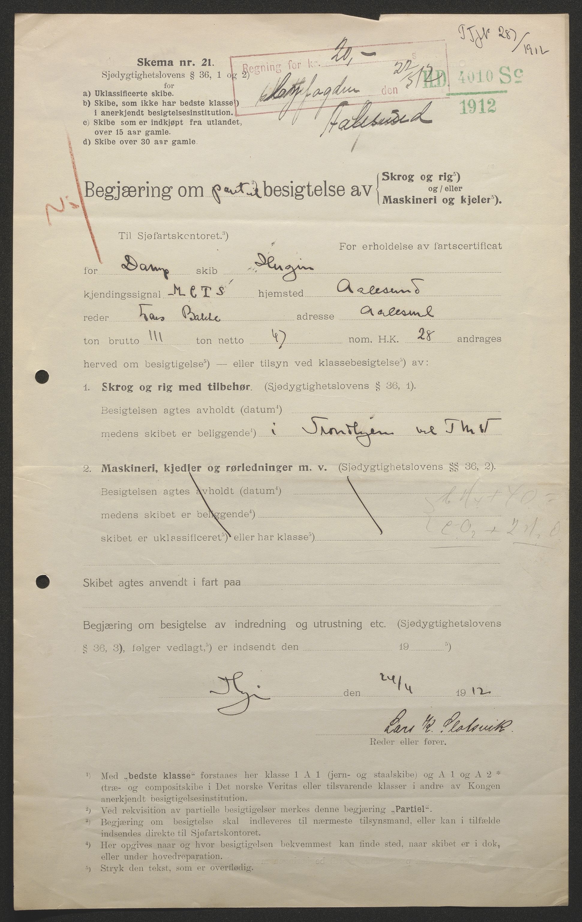 Sjøfartsdirektoratet med forløpere, skipsmapper slettede skip, AV/RA-S-4998/F/Fa/L0519: --, 1850-1922, p. 439