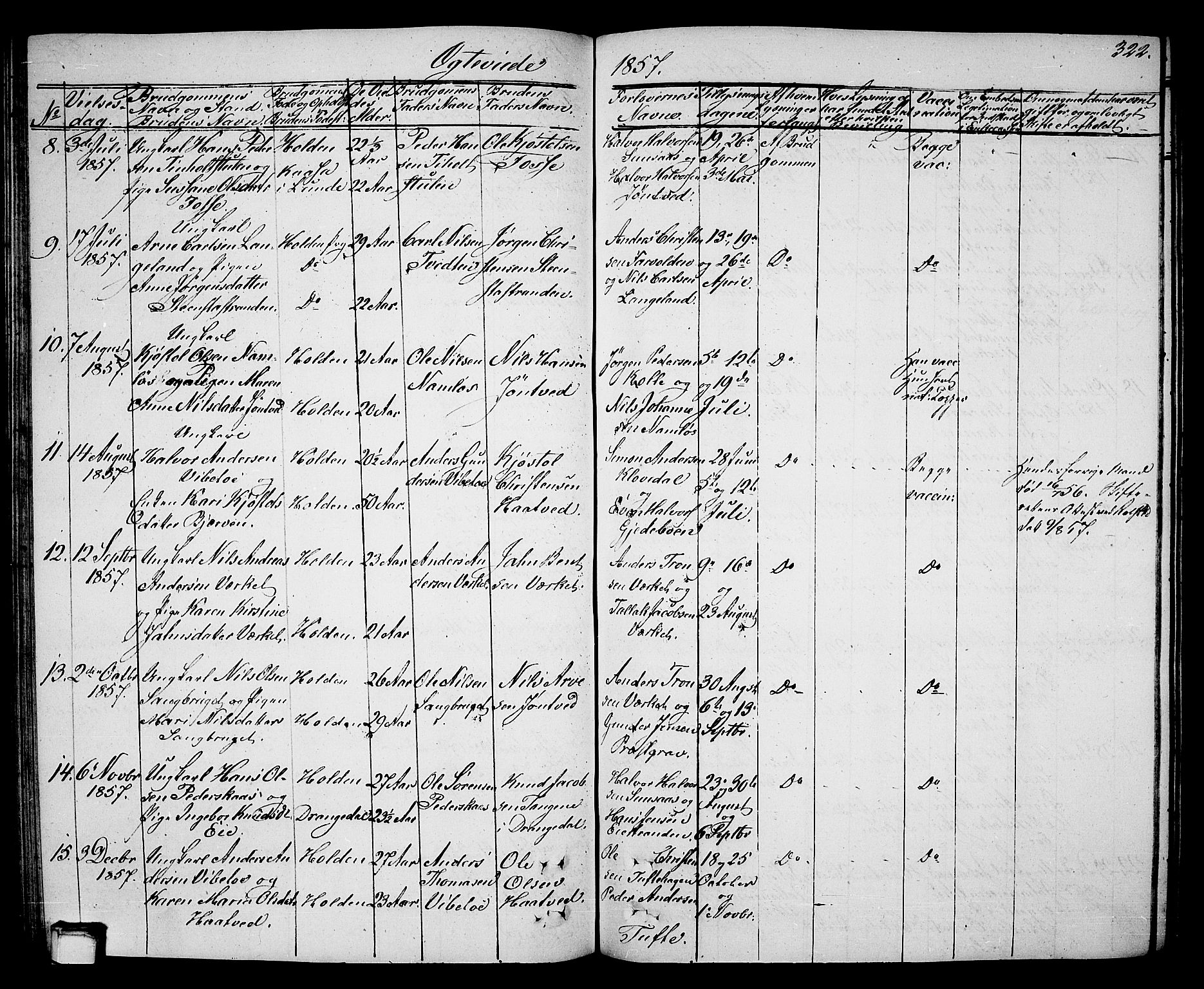 Holla kirkebøker, SAKO/A-272/G/Ga/L0003: Parish register (copy) no. I 3, 1849-1866, p. 322