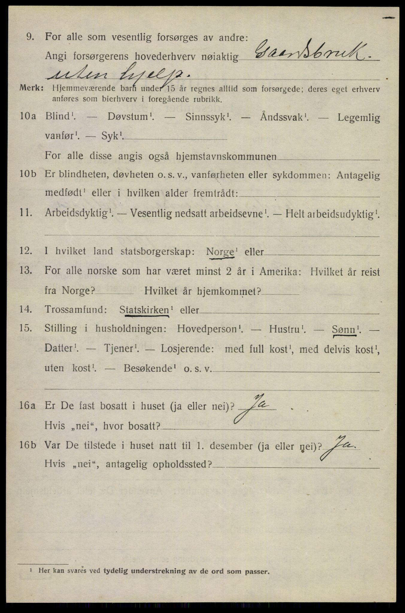 SAKO, 1920 census for Siljan, 1920, p. 1458