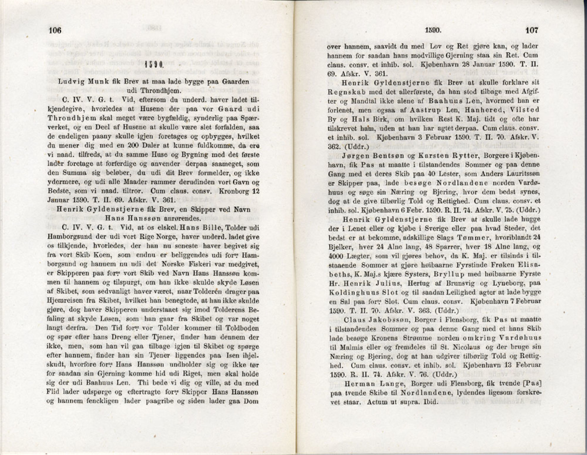 Publikasjoner utgitt av Det Norske Historiske Kildeskriftfond, PUBL/-/-/-: Norske Rigs-Registranter, bind 3, 1588-1602, p. 106-107