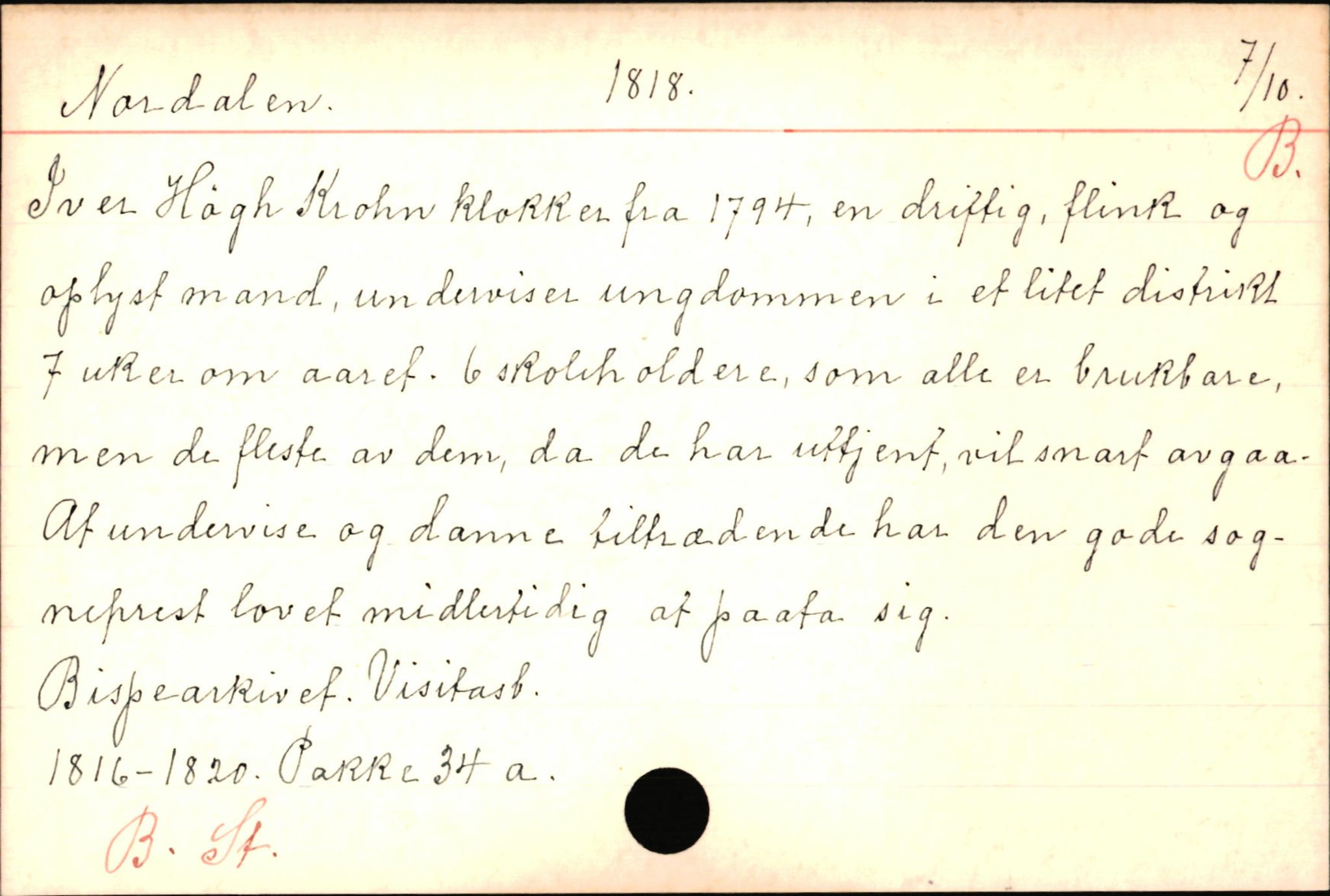 Haugen, Johannes - lærer, AV/SAB-SAB/PA-0036/01/L0001: Om klokkere og lærere, 1521-1904, p. 10937