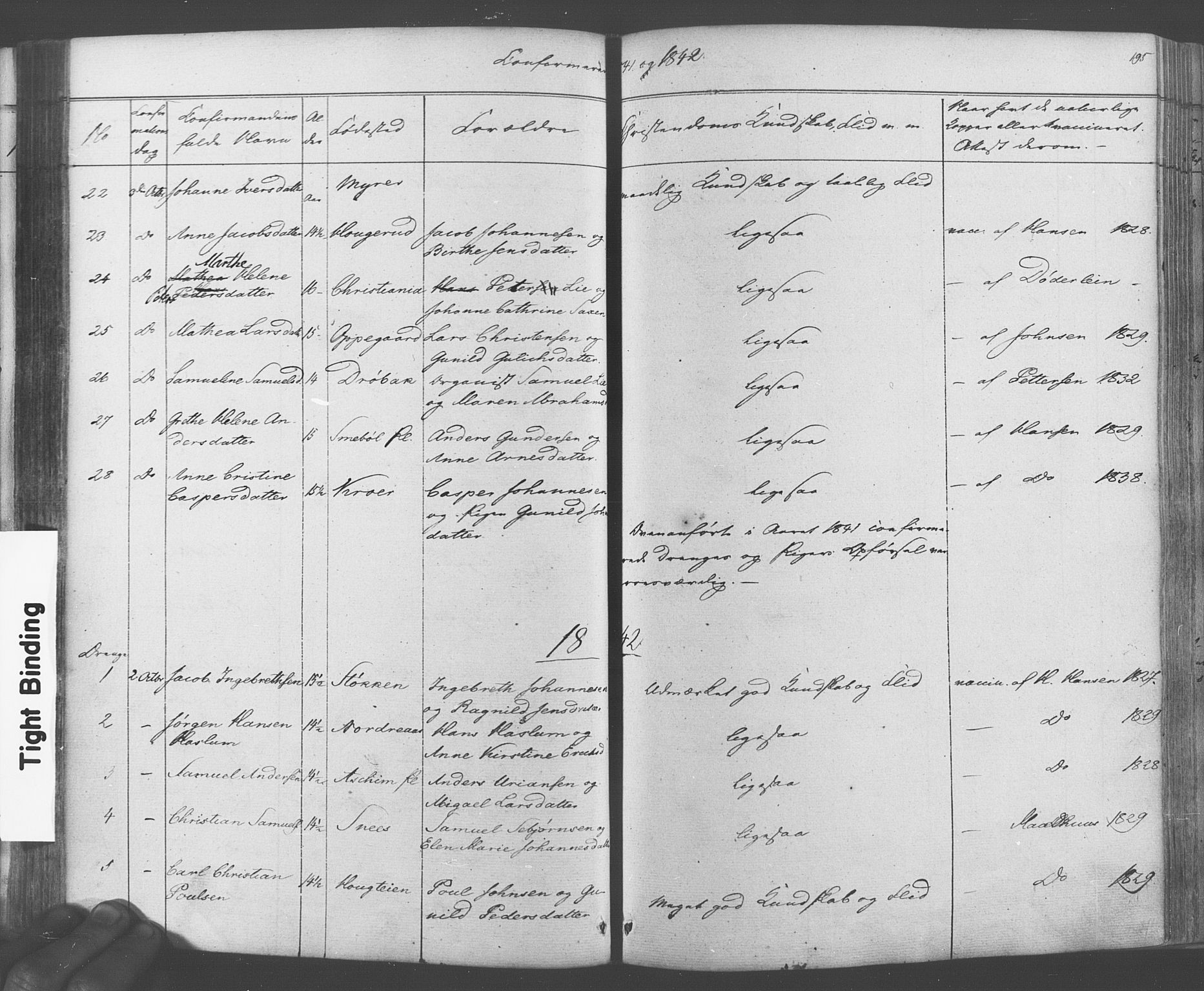 Ås prestekontor Kirkebøker, AV/SAO-A-10894/F/Fa/L0006: Parish register (official) no. I 6, 1841-1853, p. 194-195