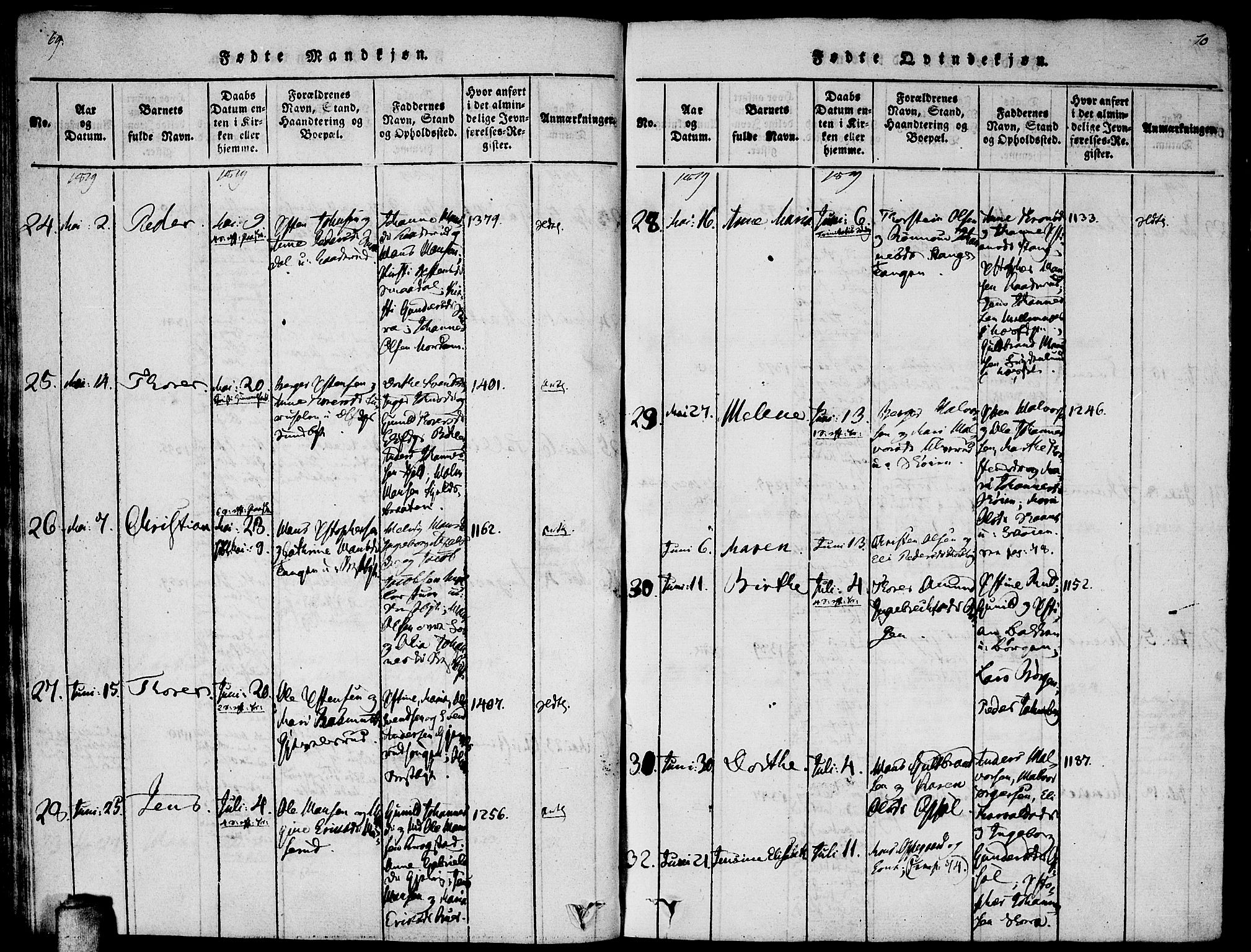 Enebakk prestekontor Kirkebøker, AV/SAO-A-10171c/F/Fa/L0005: Parish register (official) no. I 5, 1790-1825, p. 69-70