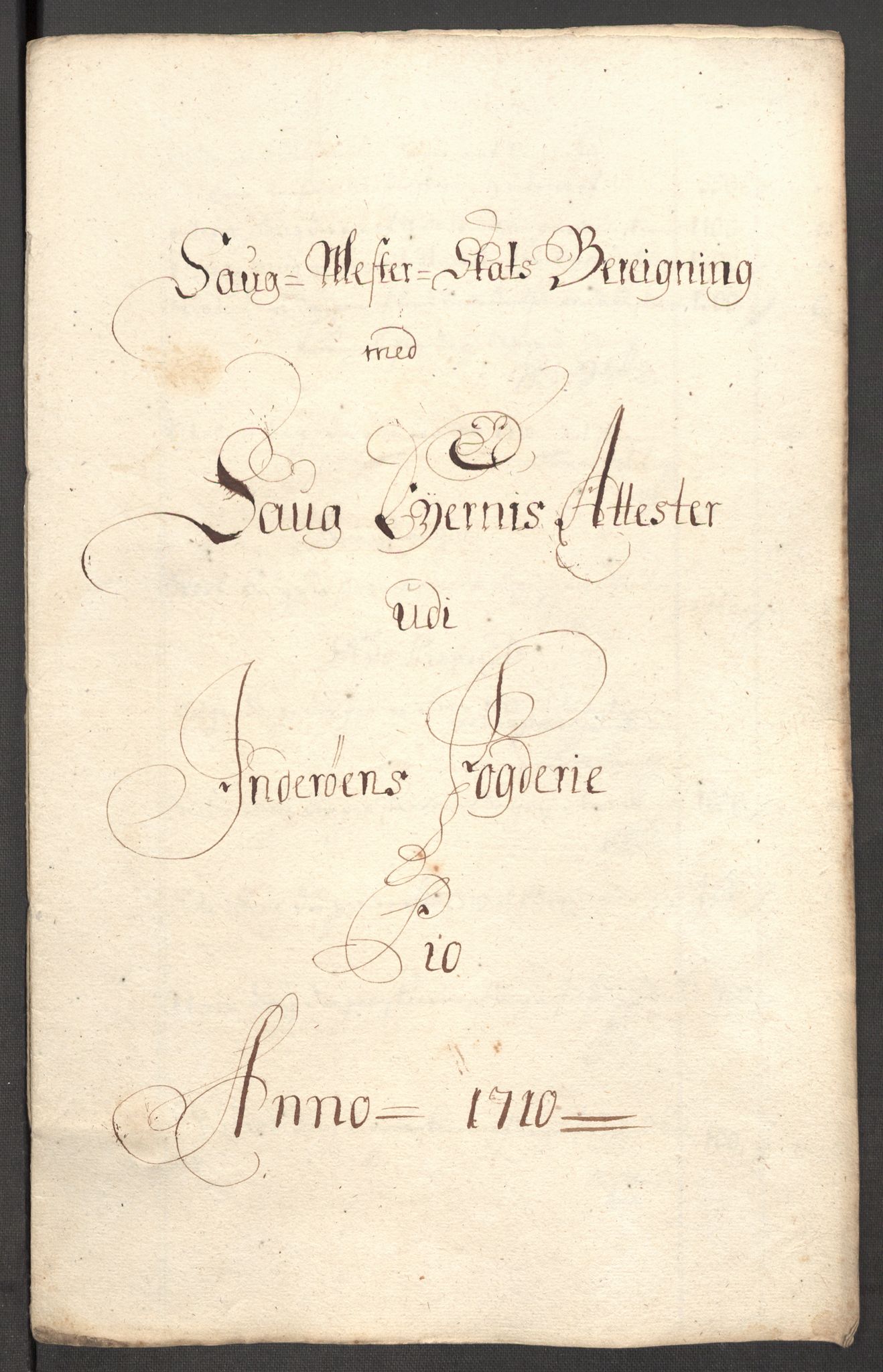 Rentekammeret inntil 1814, Reviderte regnskaper, Fogderegnskap, RA/EA-4092/R63/L4318: Fogderegnskap Inderøy, 1710, p. 134