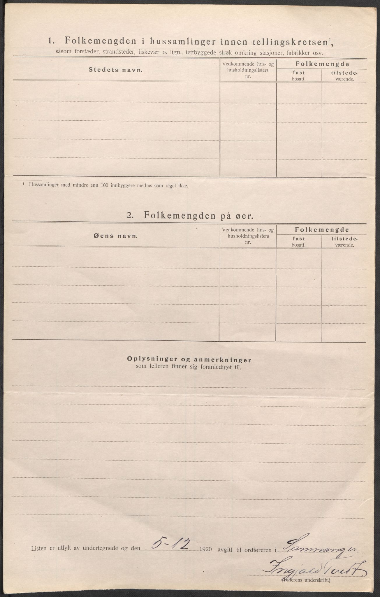 SAB, 1920 census for Samnanger, 1920, p. 31