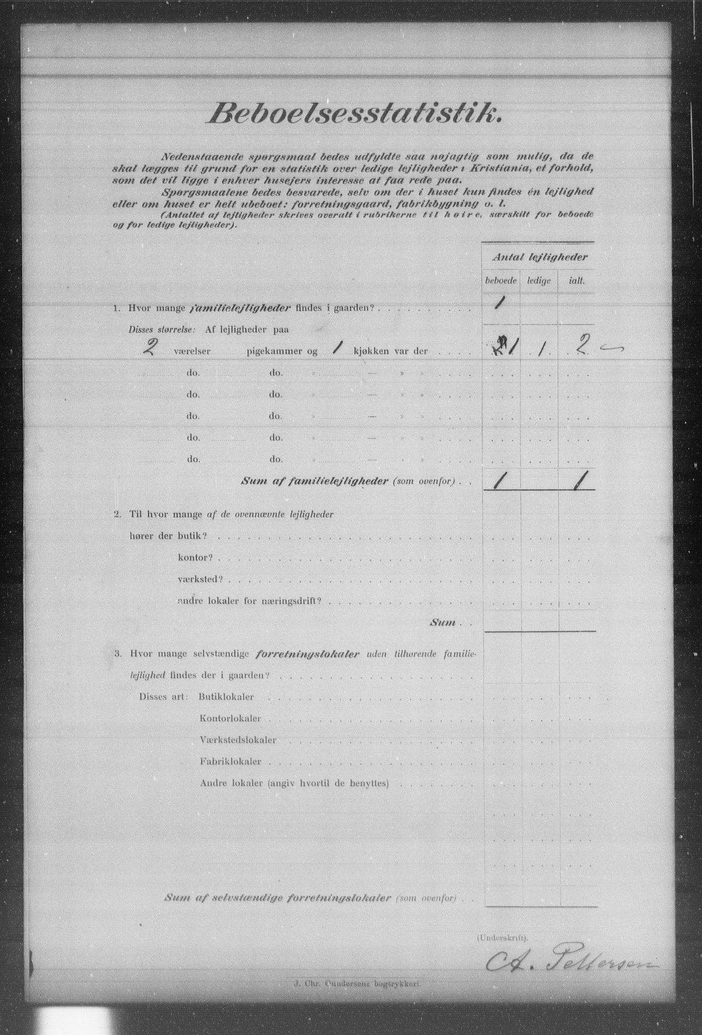 OBA, Municipal Census 1903 for Kristiania, 1903, p. 3263