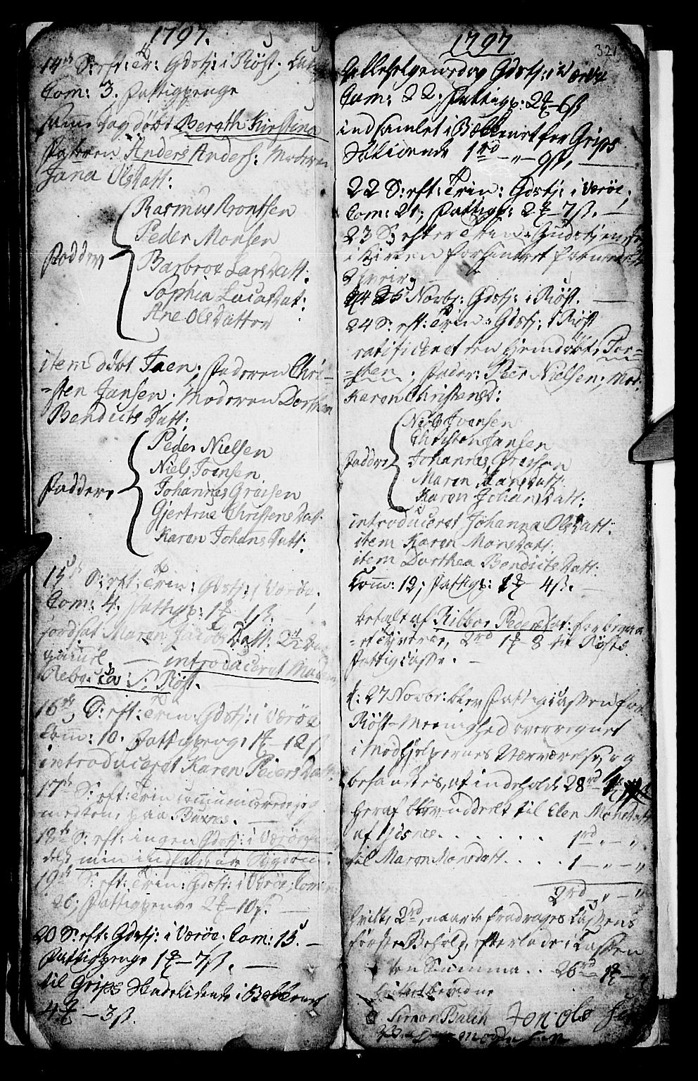 Ministerialprotokoller, klokkerbøker og fødselsregistre - Nordland, AV/SAT-A-1459/807/L0118: Parish register (official) no. 807A01, 1752-1798, p. 320-321