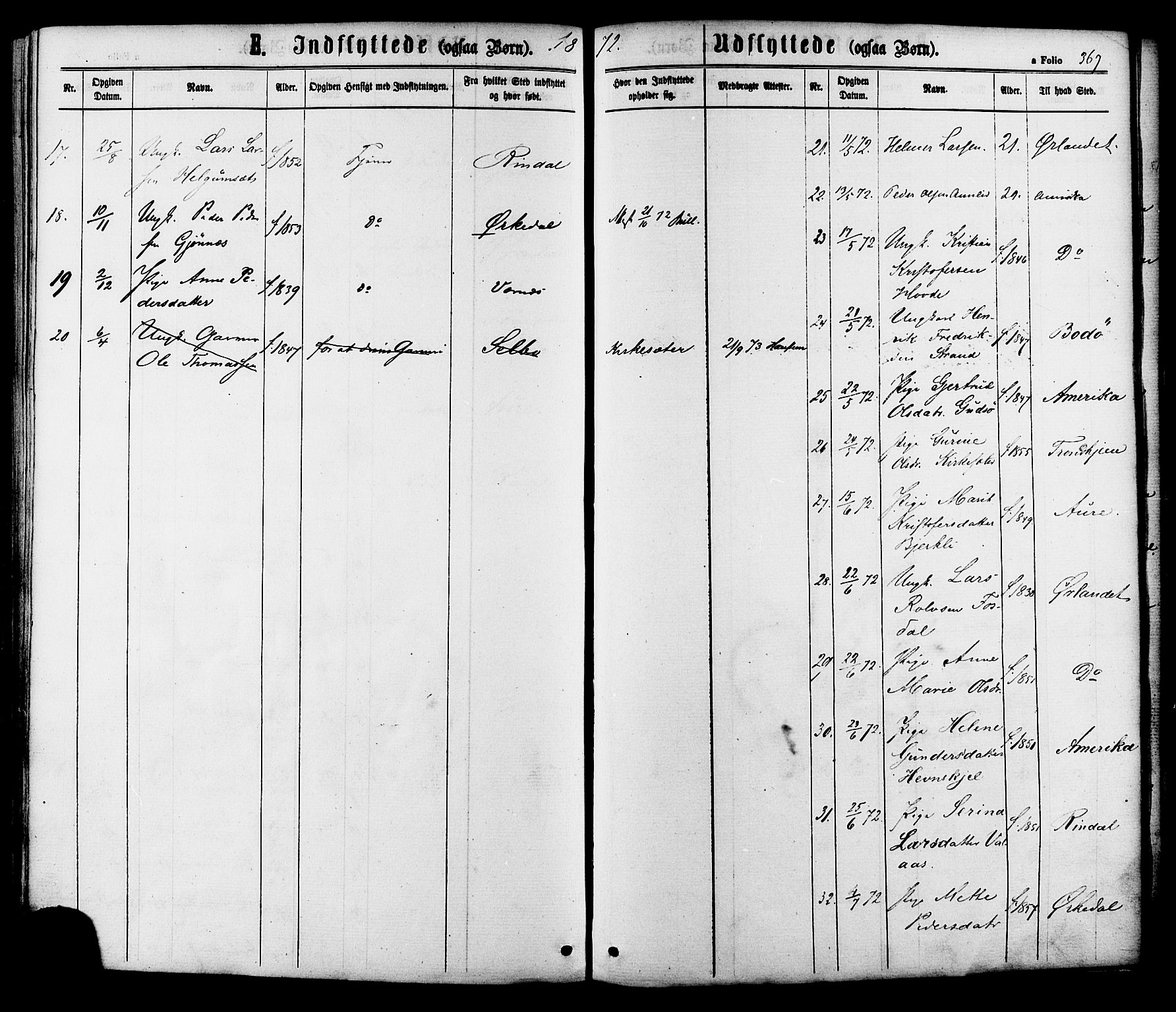 Ministerialprotokoller, klokkerbøker og fødselsregistre - Sør-Trøndelag, AV/SAT-A-1456/630/L0495: Parish register (official) no. 630A08, 1868-1878, p. 367