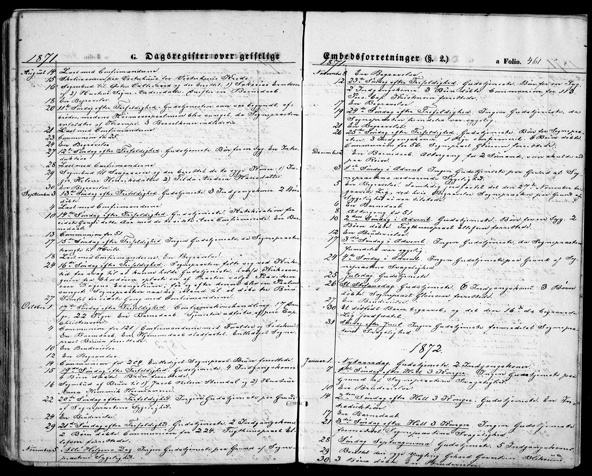Høvåg sokneprestkontor, AV/SAK-1111-0025/F/Fa/L0004: Parish register (official) no. A 4, 1859-1877, p. 461
