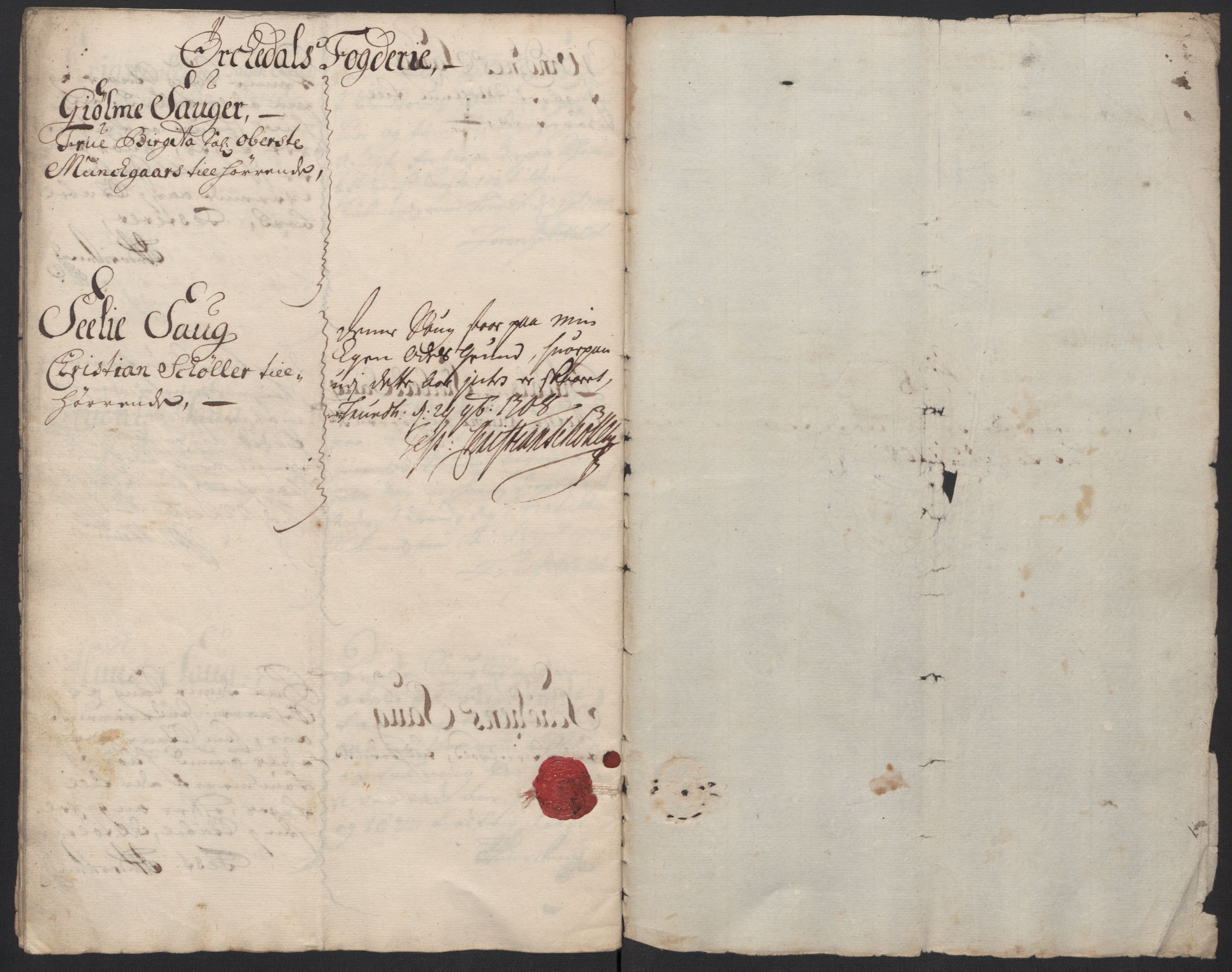 Rentekammeret inntil 1814, Reviderte regnskaper, Fogderegnskap, RA/EA-4092/R60/L3958: Fogderegnskap Orkdal og Gauldal, 1708, p. 217
