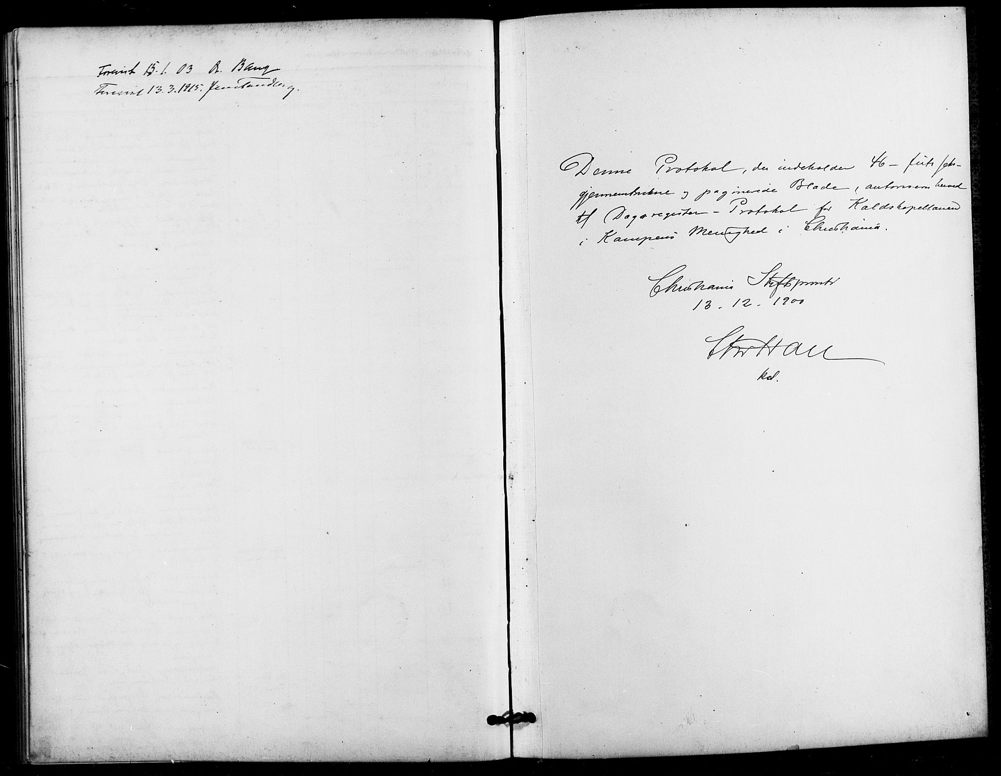 Kampen prestekontor Kirkebøker, AV/SAO-A-10853/I/Ib/L0002: Diary records no. 2, 1901-1912