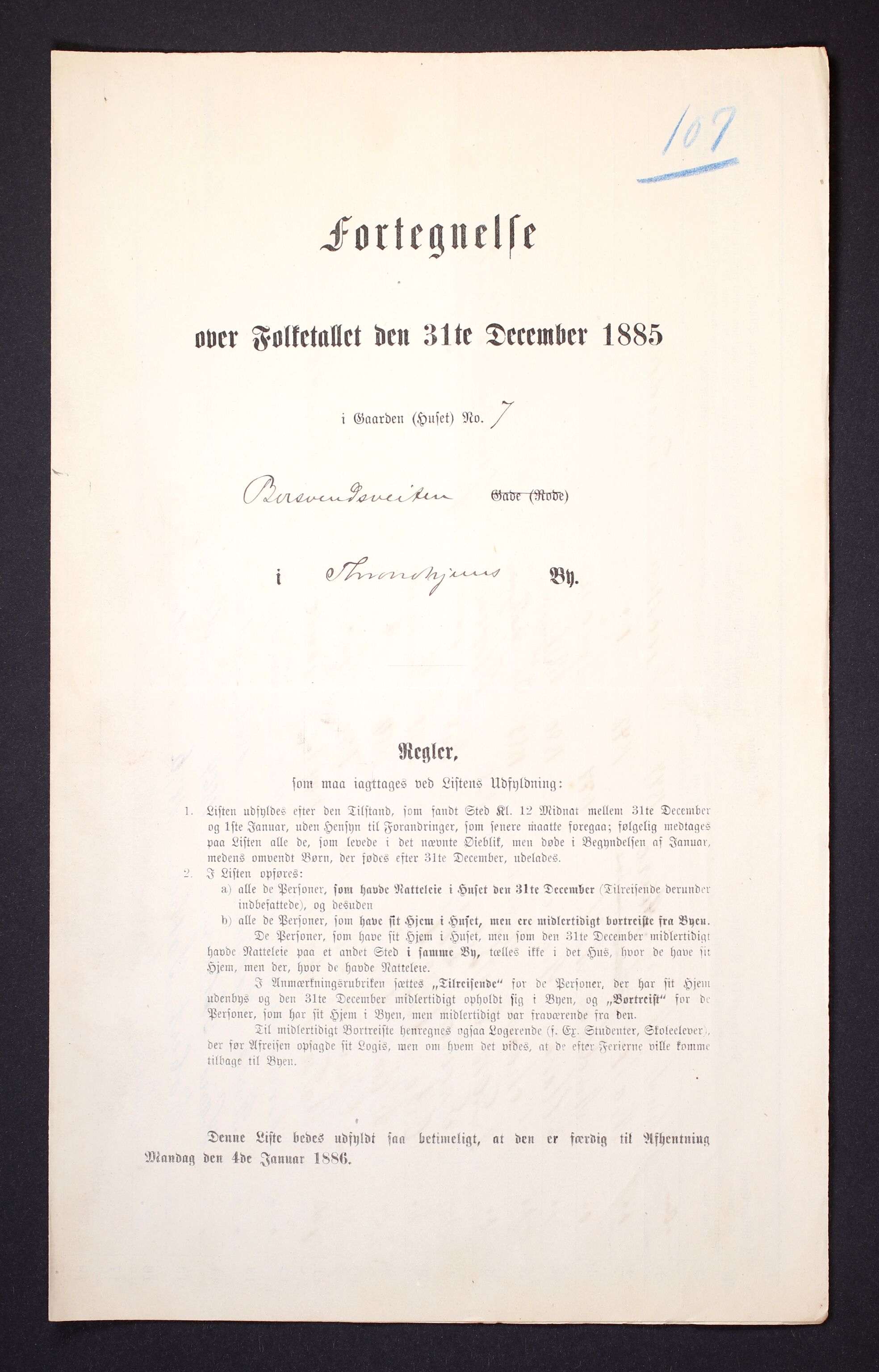 SAT, 1885 census for 1601 Trondheim, 1885, p. 1840