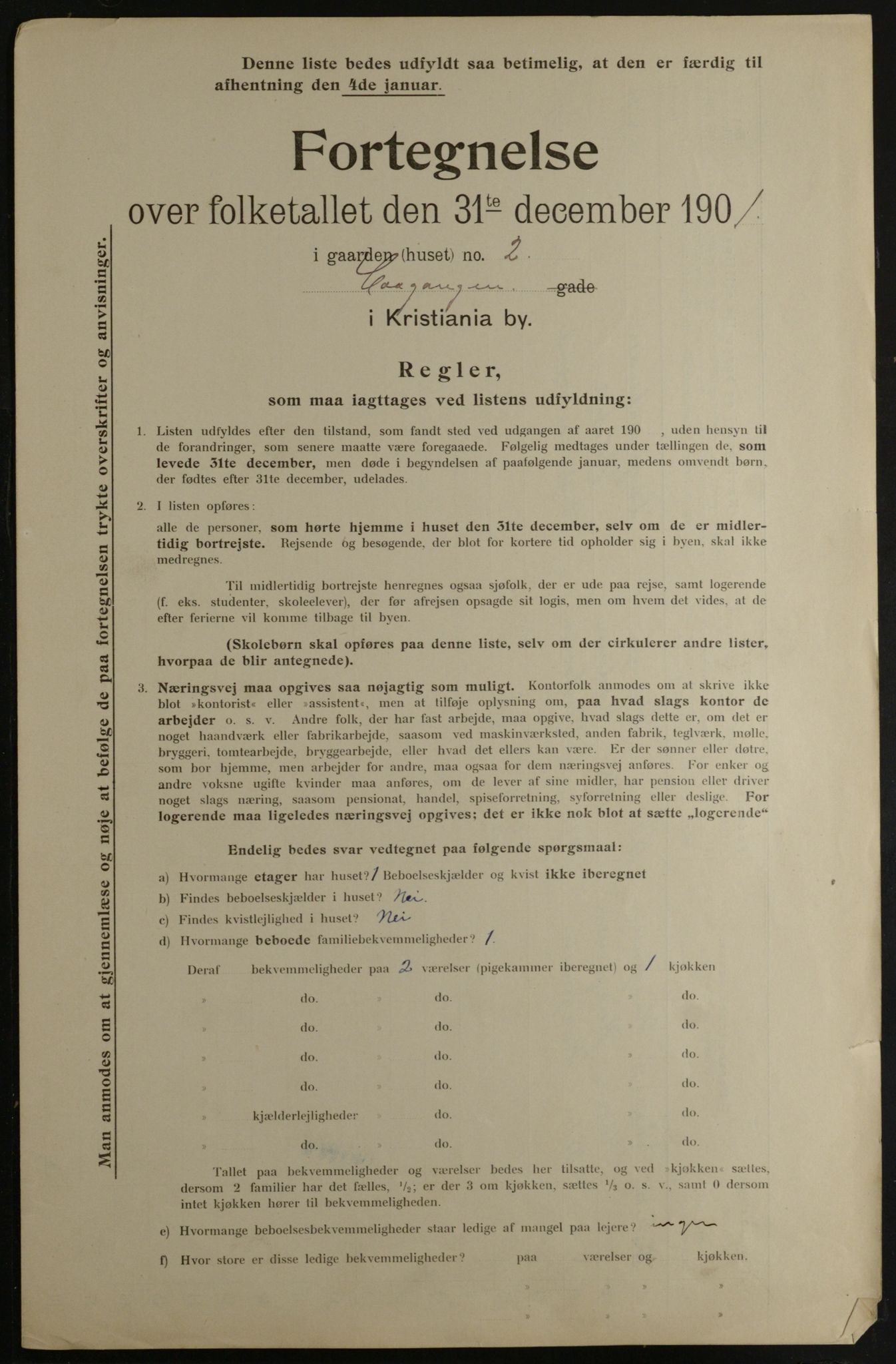 OBA, Municipal Census 1901 for Kristiania, 1901, p. 6737