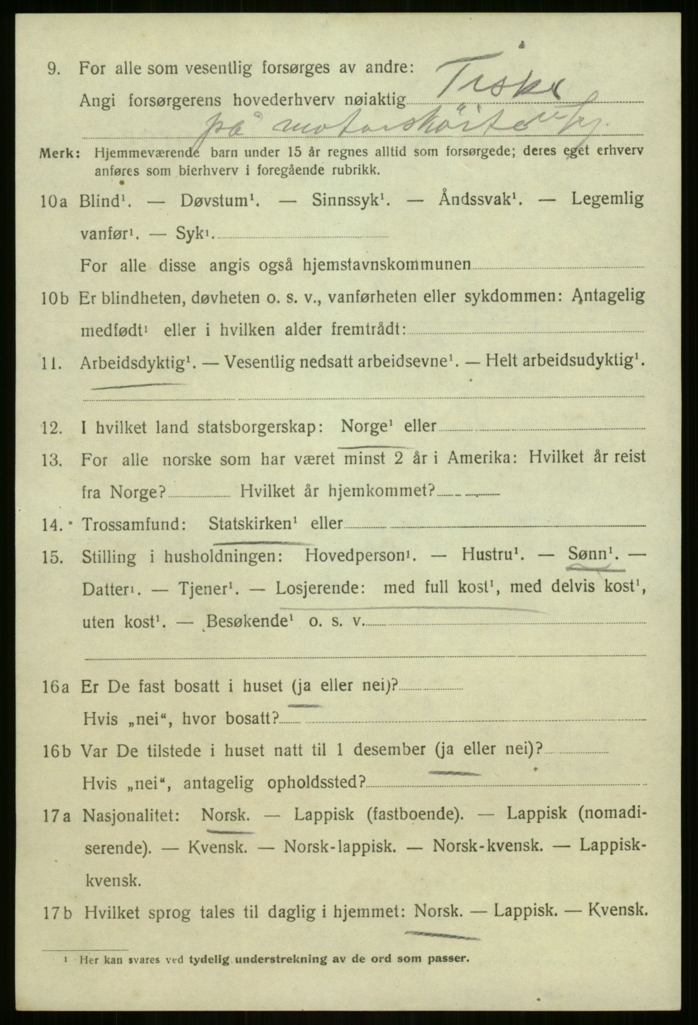 SATØ, 1920 census for Sørreisa, 1920, p. 3887