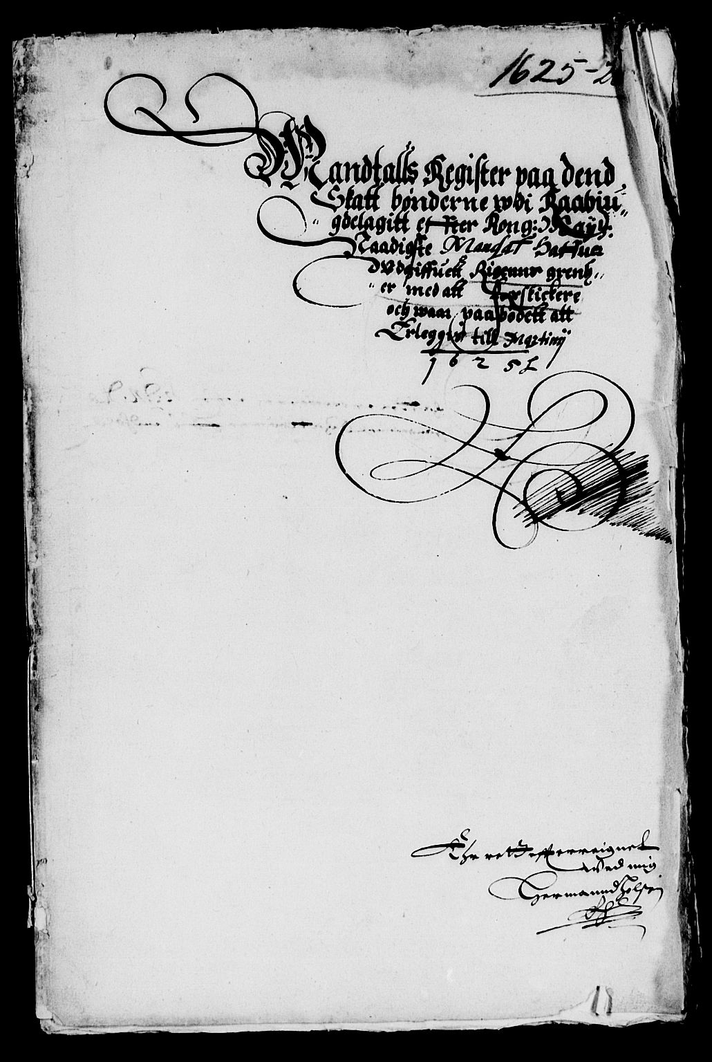Rentekammeret inntil 1814, Reviderte regnskaper, Lensregnskaper, AV/RA-EA-5023/R/Rb/Rbq/L0015: Nedenes len. Mandals len. Råbyggelag., 1624-1626