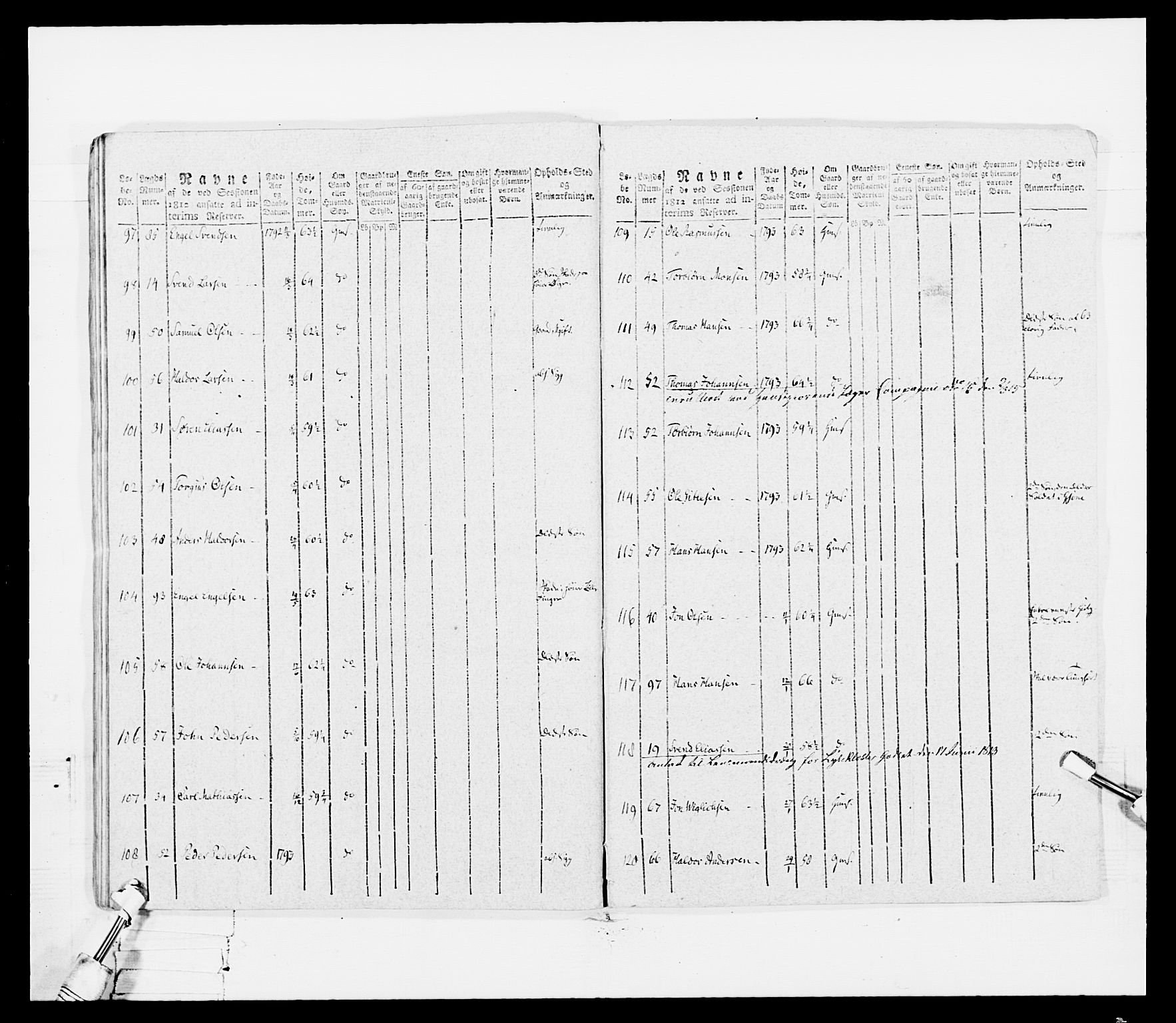 Generalitets- og kommissariatskollegiet, Det kongelige norske kommissariatskollegium, RA/EA-5420/E/Eh/L0099: Bergenhusiske nasjonale infanteriregiment, 1812, p. 218