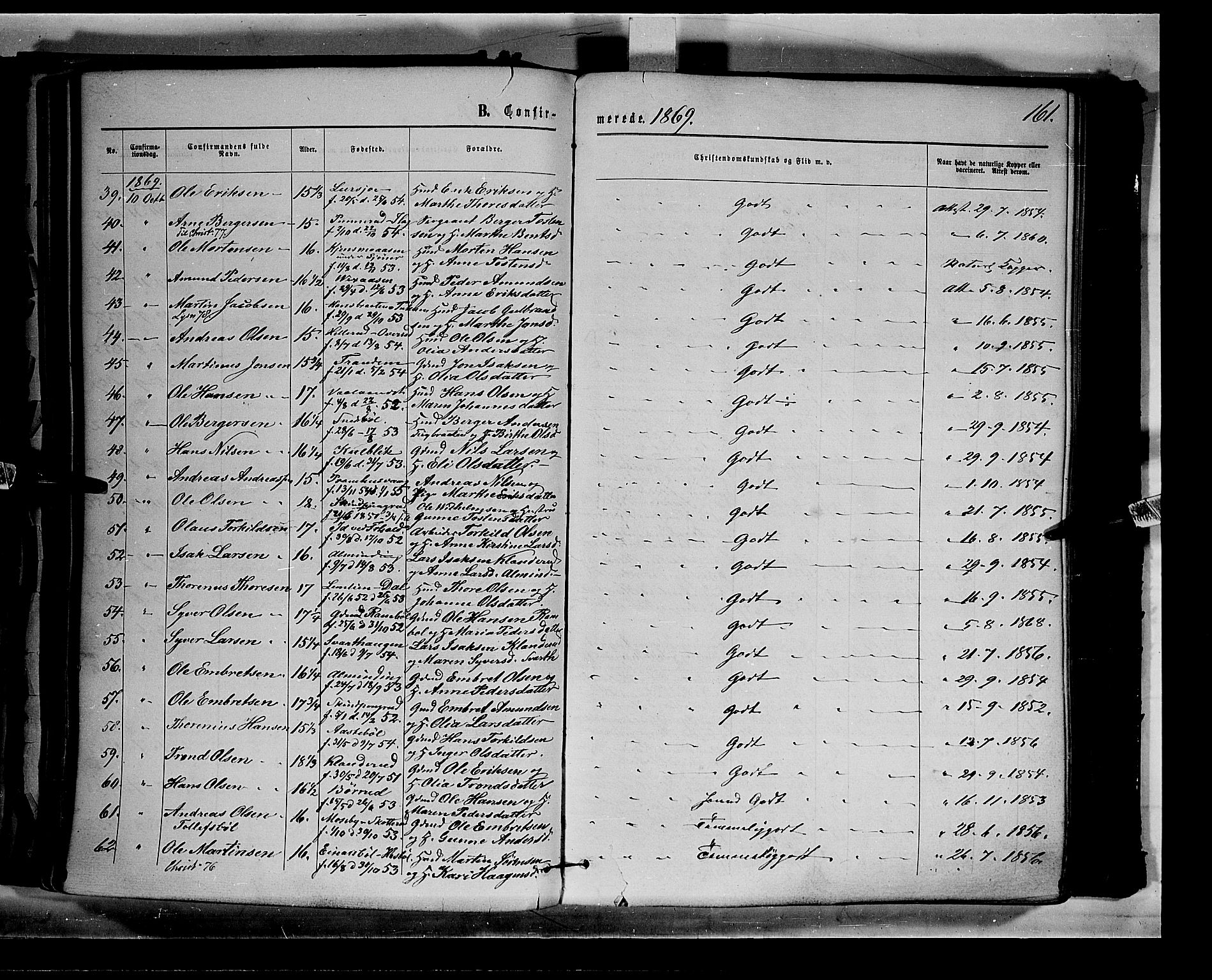 Eidskog prestekontor, AV/SAH-PREST-026/H/Ha/Haa/L0002: Parish register (official) no. 2, 1867-1878, p. 161