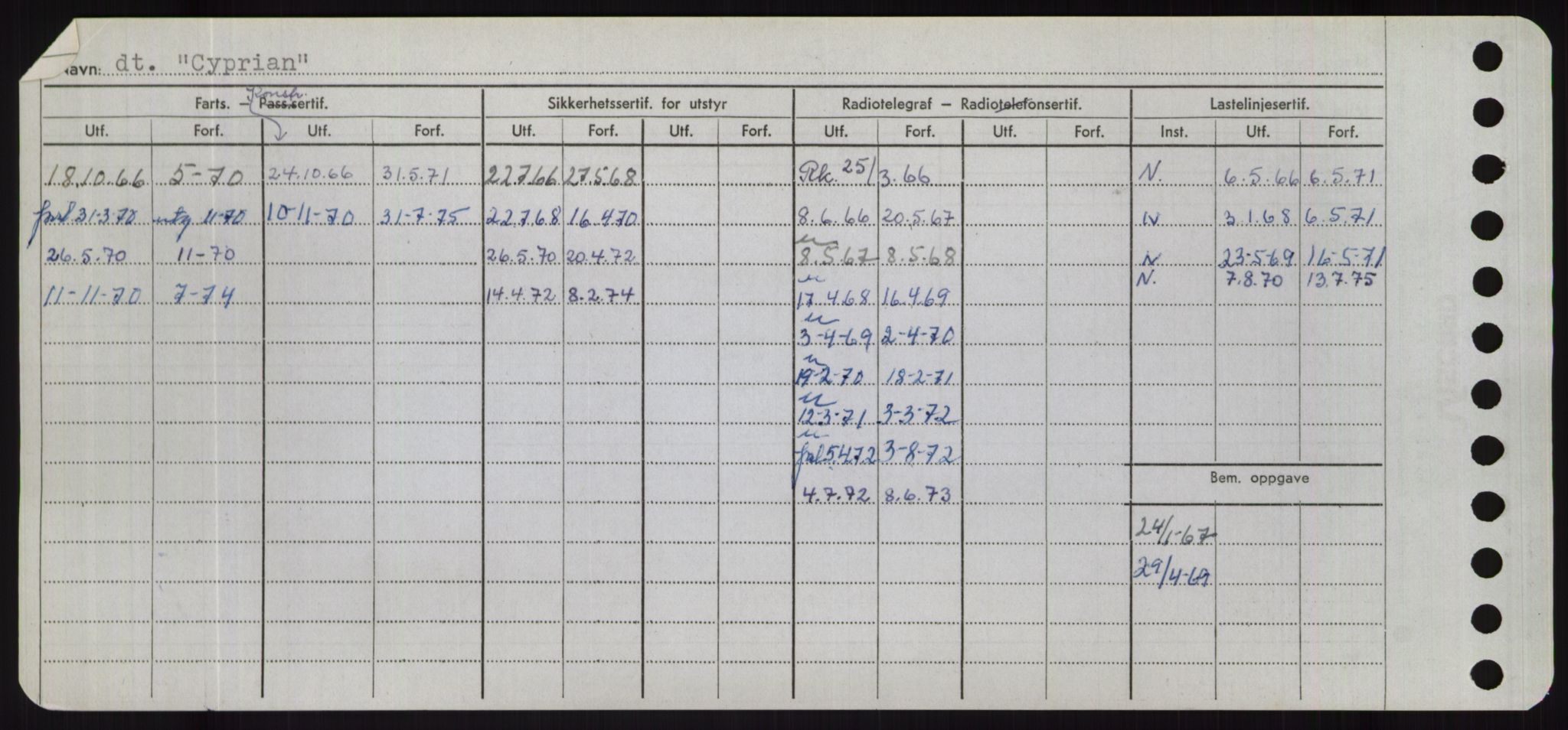 Sjøfartsdirektoratet med forløpere, Skipsmålingen, RA/S-1627/H/Hd/L0008: Fartøy, C-D, p. 300