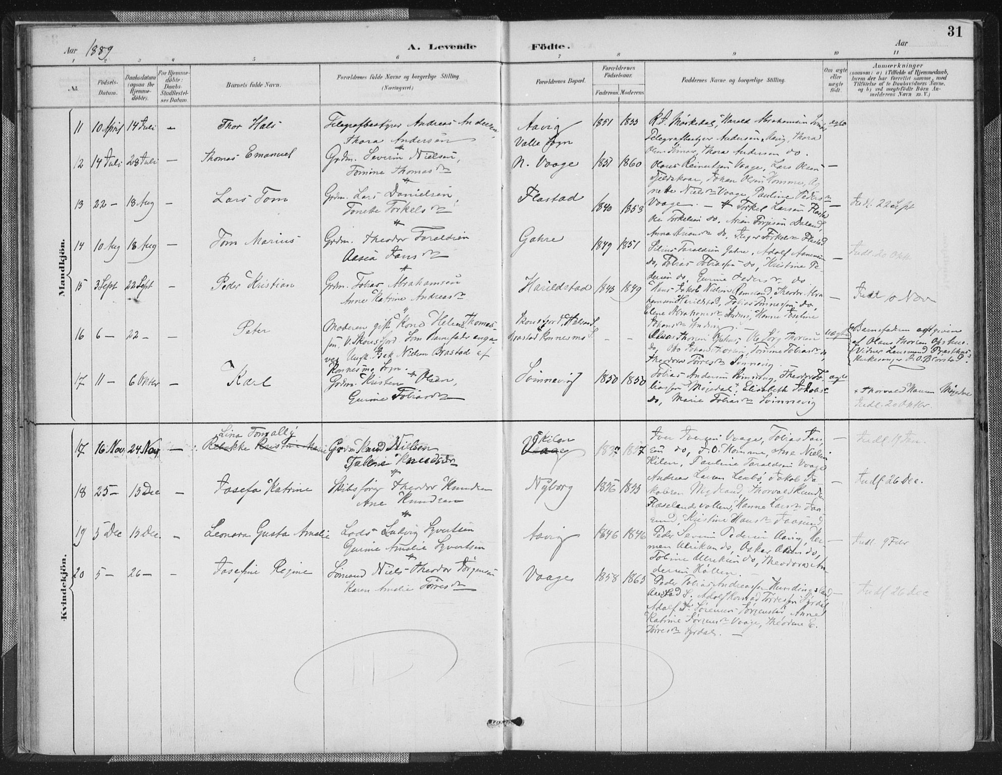 Sør-Audnedal sokneprestkontor, AV/SAK-1111-0039/F/Fa/Faa/L0004: Parish register (official) no. A 4, 1884-1909, p. 31