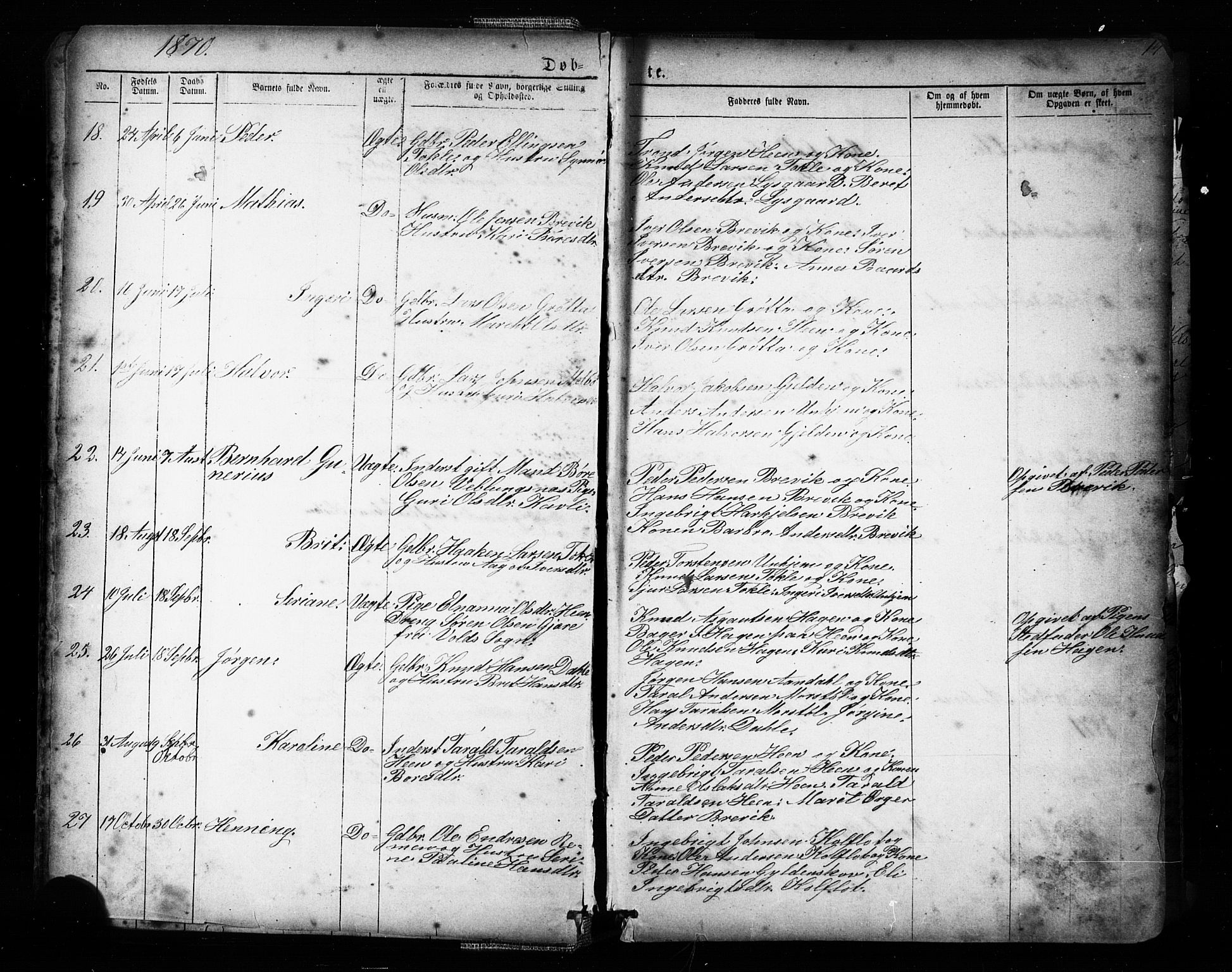 Ministerialprotokoller, klokkerbøker og fødselsregistre - Møre og Romsdal, AV/SAT-A-1454/545/L0588: Parish register (copy) no. 545C02, 1867-1902, p. 14