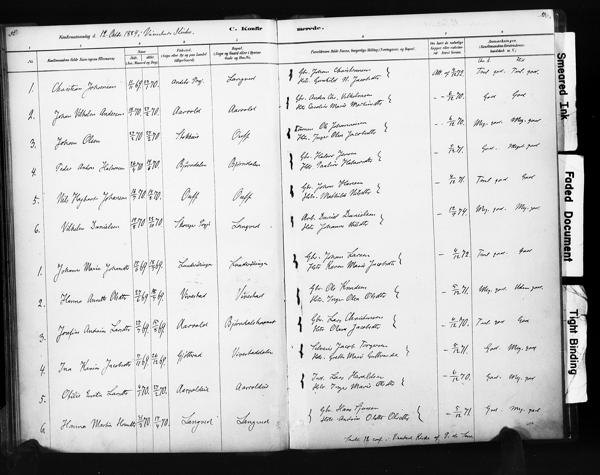 Ramnes kirkebøker, SAKO/A-314/F/Fc/L0001: Parish register (official) no. III 1, 1878-1899, p. 92-93