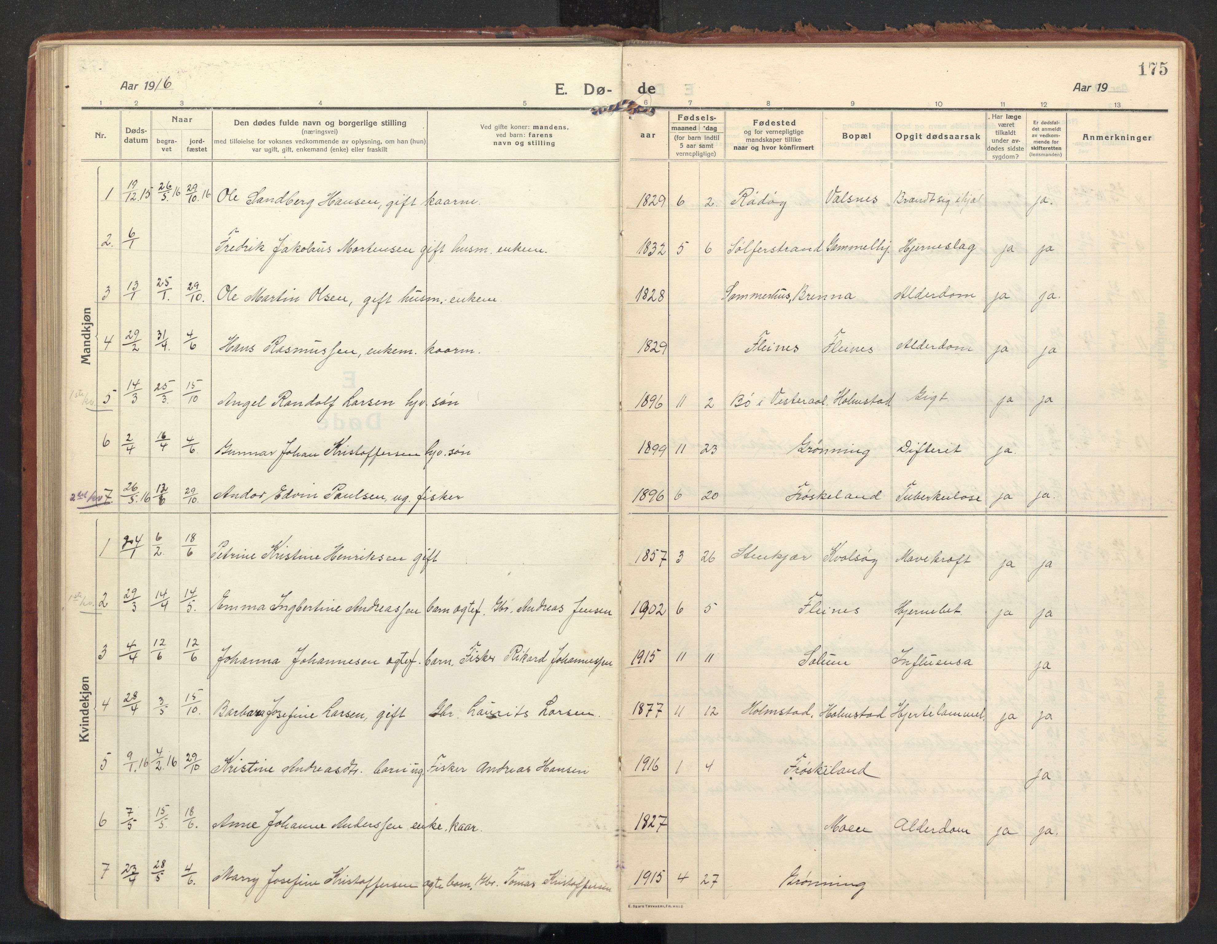 Ministerialprotokoller, klokkerbøker og fødselsregistre - Nordland, SAT/A-1459/890/L1288: Parish register (official) no. 890A03, 1915-1925, p. 175
