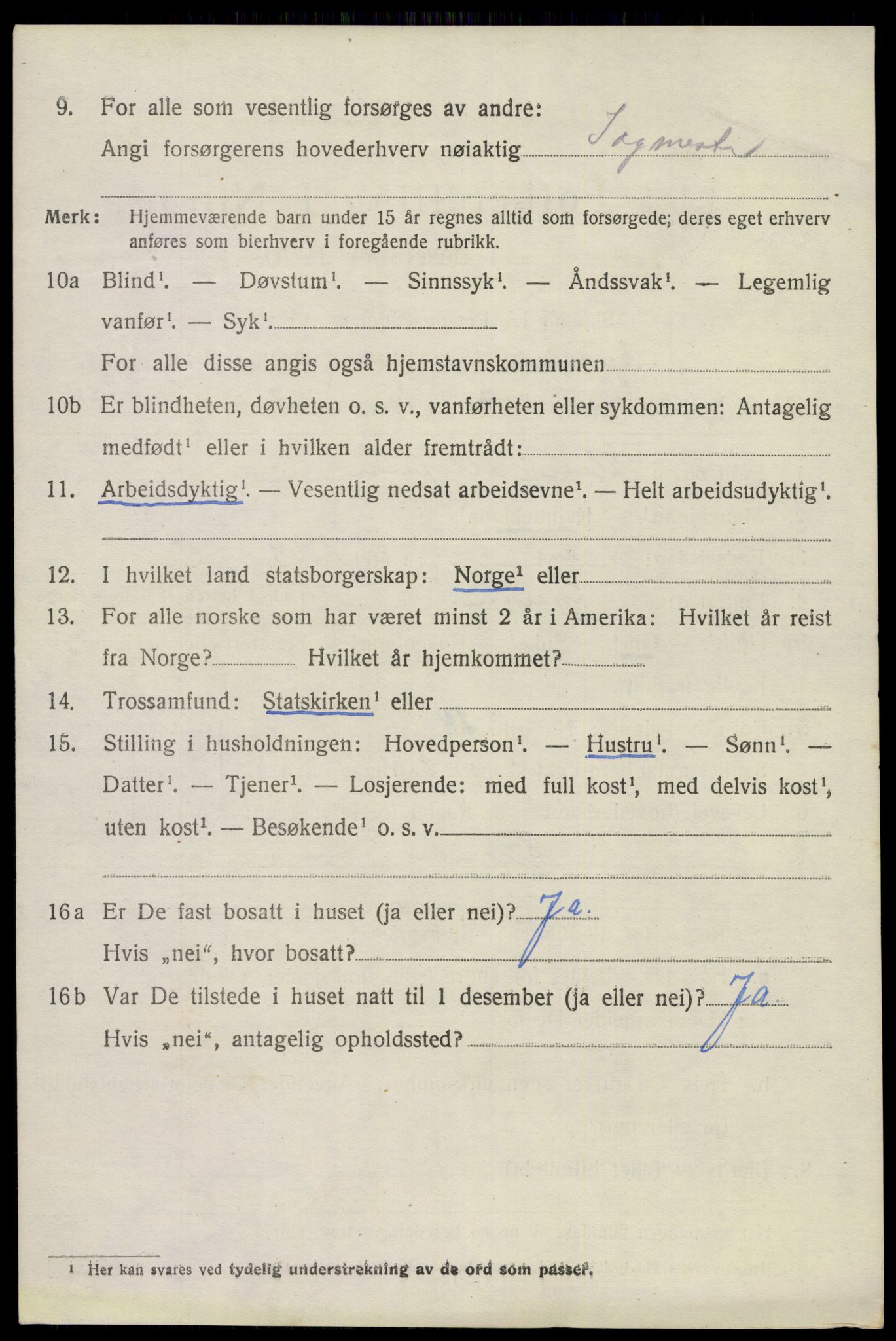 SAKO, 1920 census for Gjerpen, 1920, p. 14965