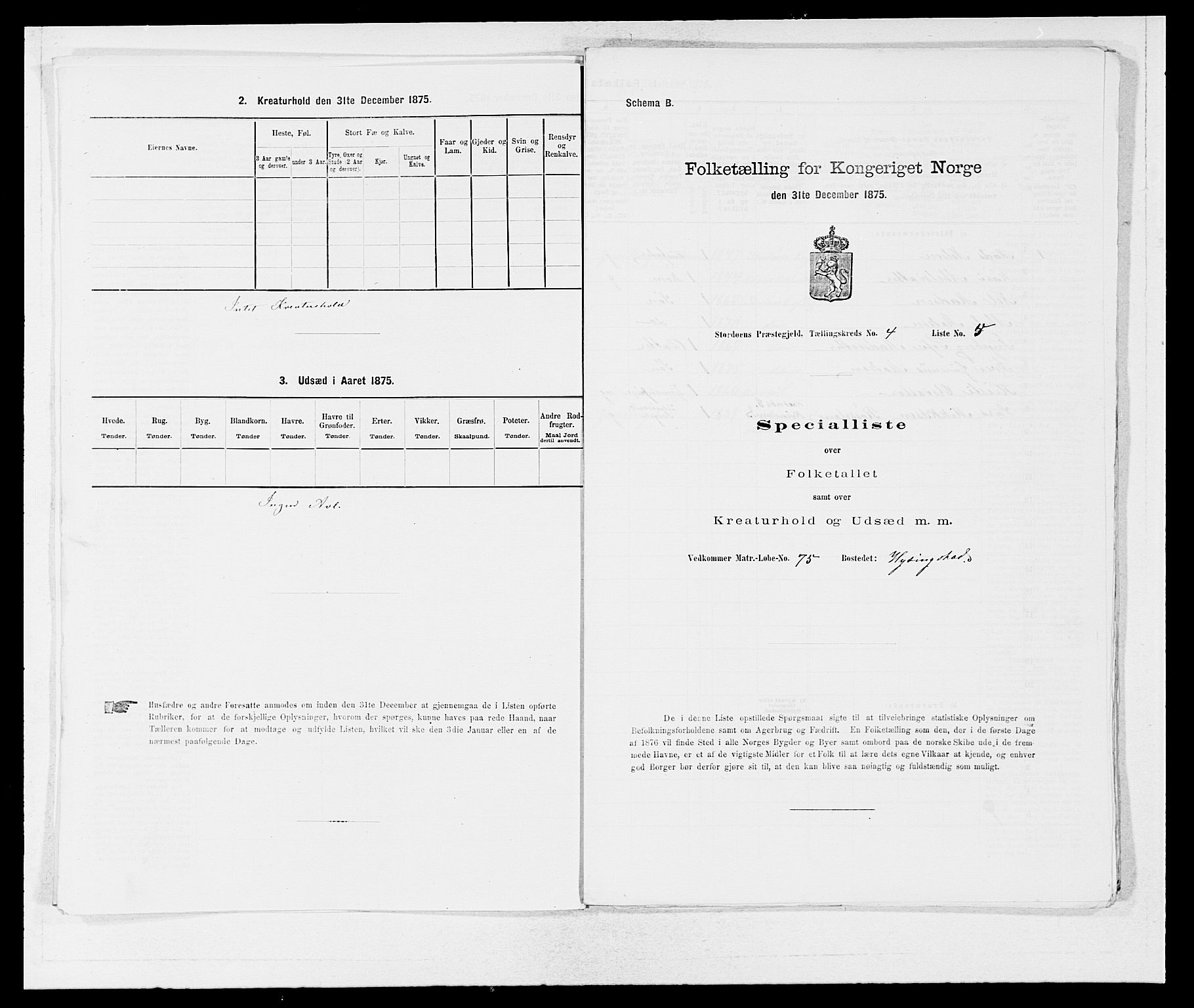 SAB, 1875 census for 1221P Stord, 1875, p. 265