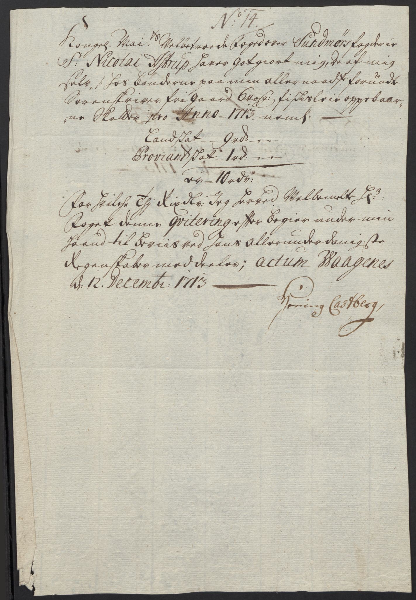 Rentekammeret inntil 1814, Reviderte regnskaper, Fogderegnskap, AV/RA-EA-4092/R54/L3565: Fogderegnskap Sunnmøre, 1712-1713, p. 551