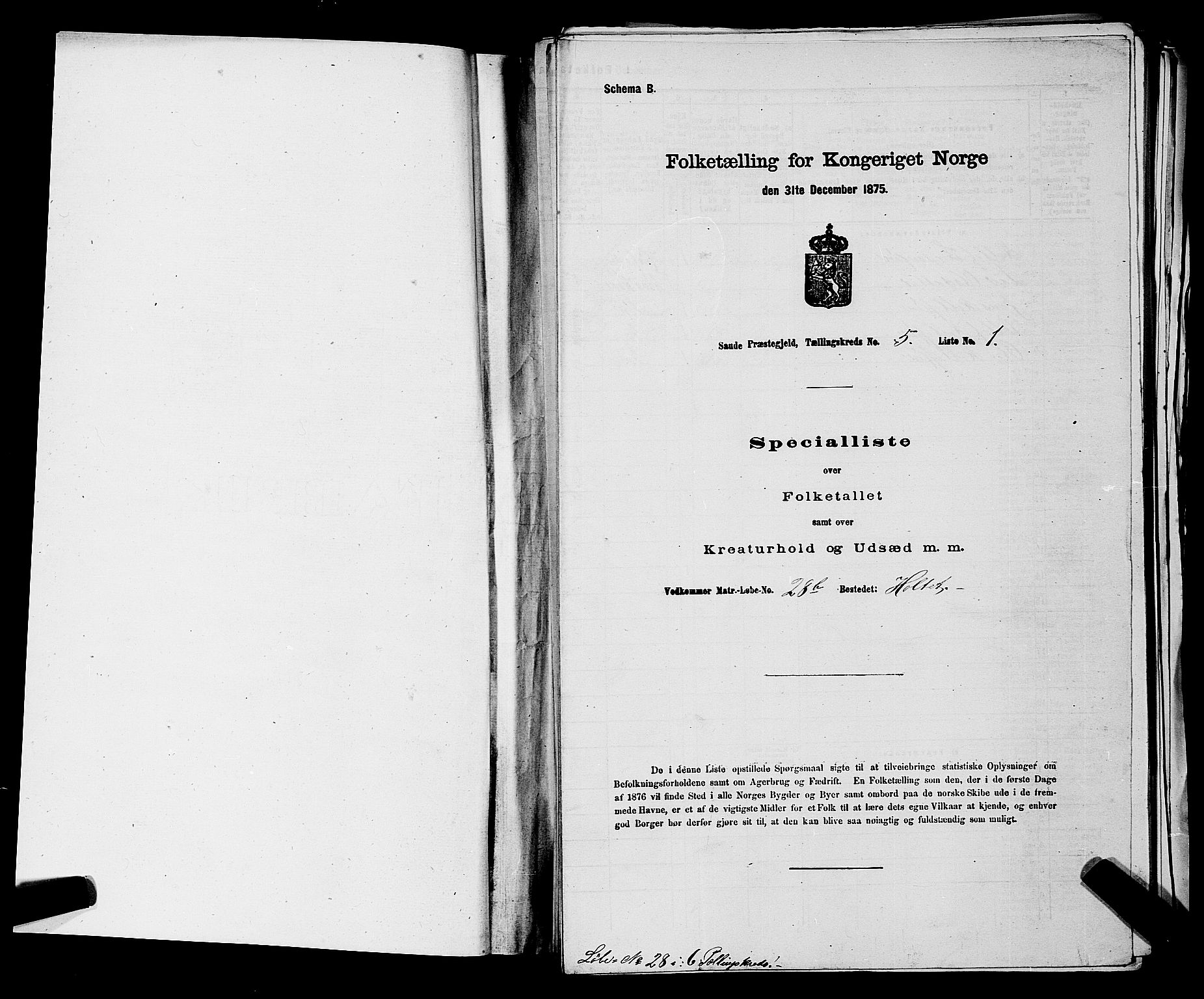 SAKO, 1875 census for 0822P Sauherad, 1875, p. 540