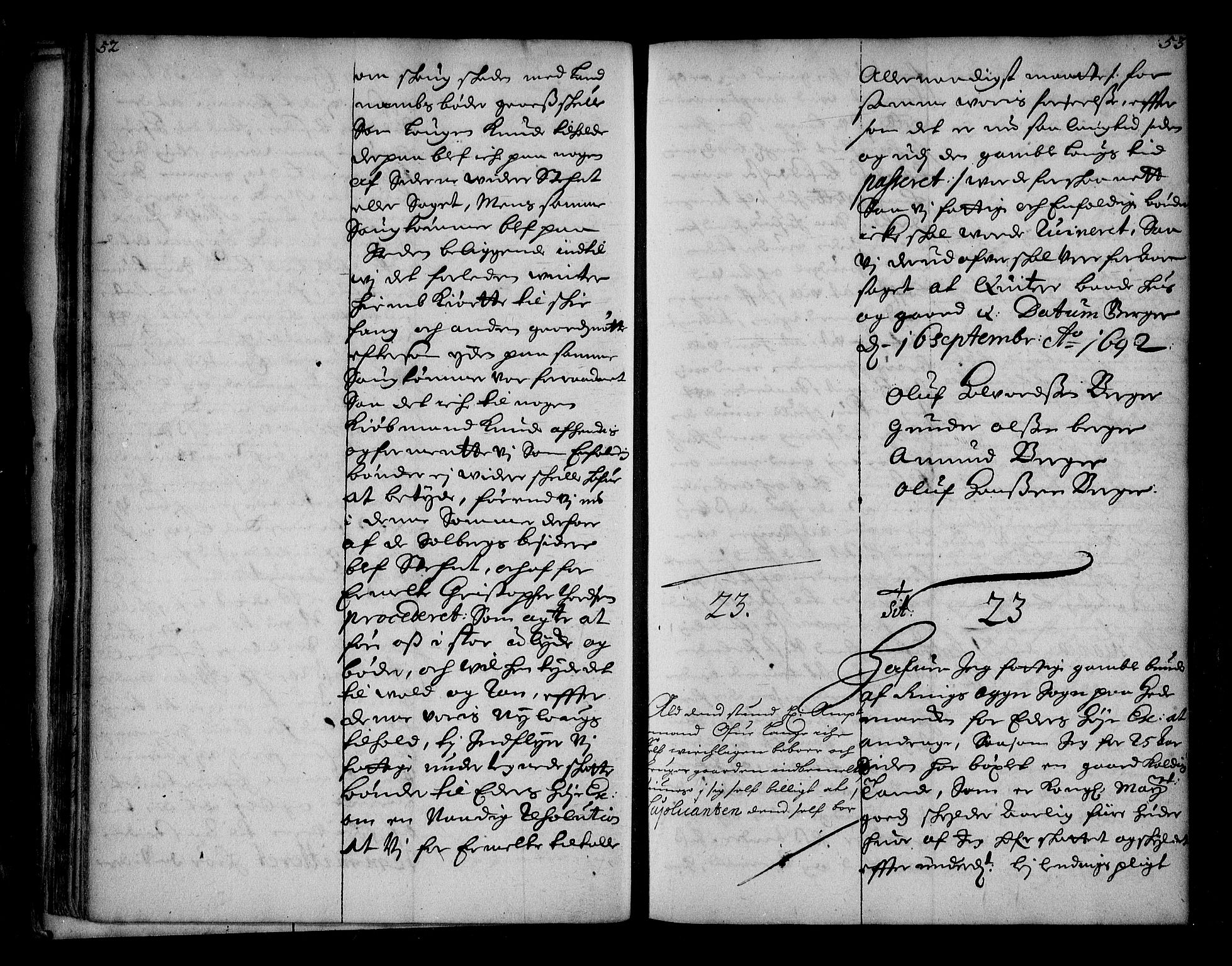 Stattholderembetet 1572-1771, AV/RA-EA-2870/Ae/L0010: Supplikasjons- og resolusjonsprotokoll, 1692-1693, p. 52-53