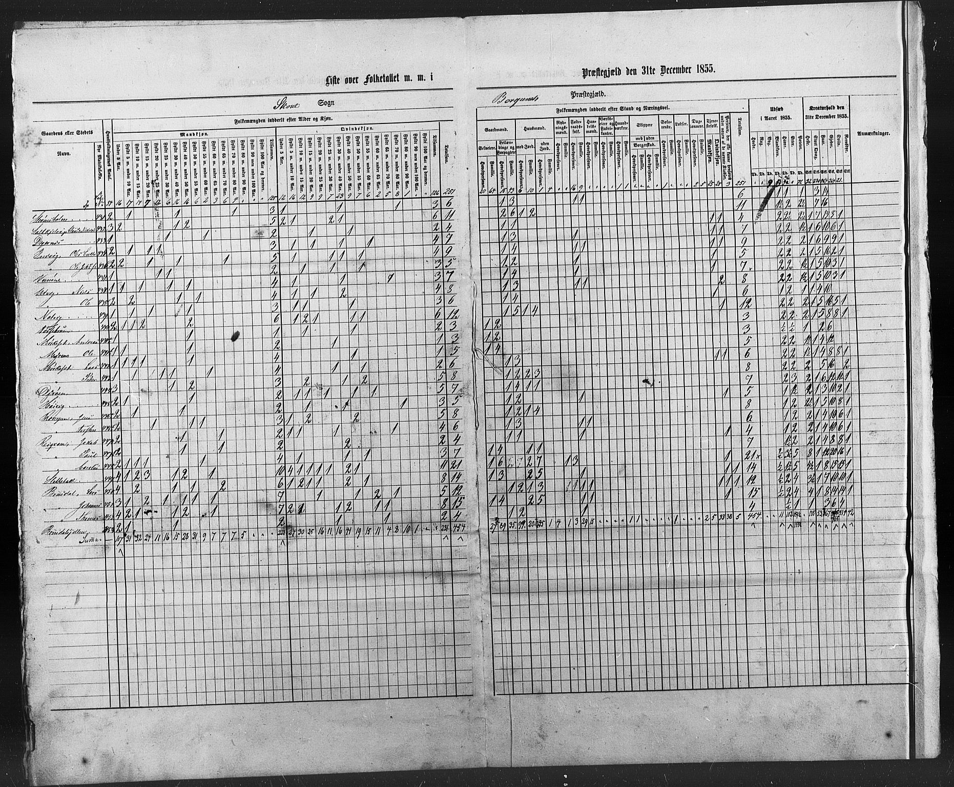 SAT, Census 1855 for Borgund, 1855, p. 38