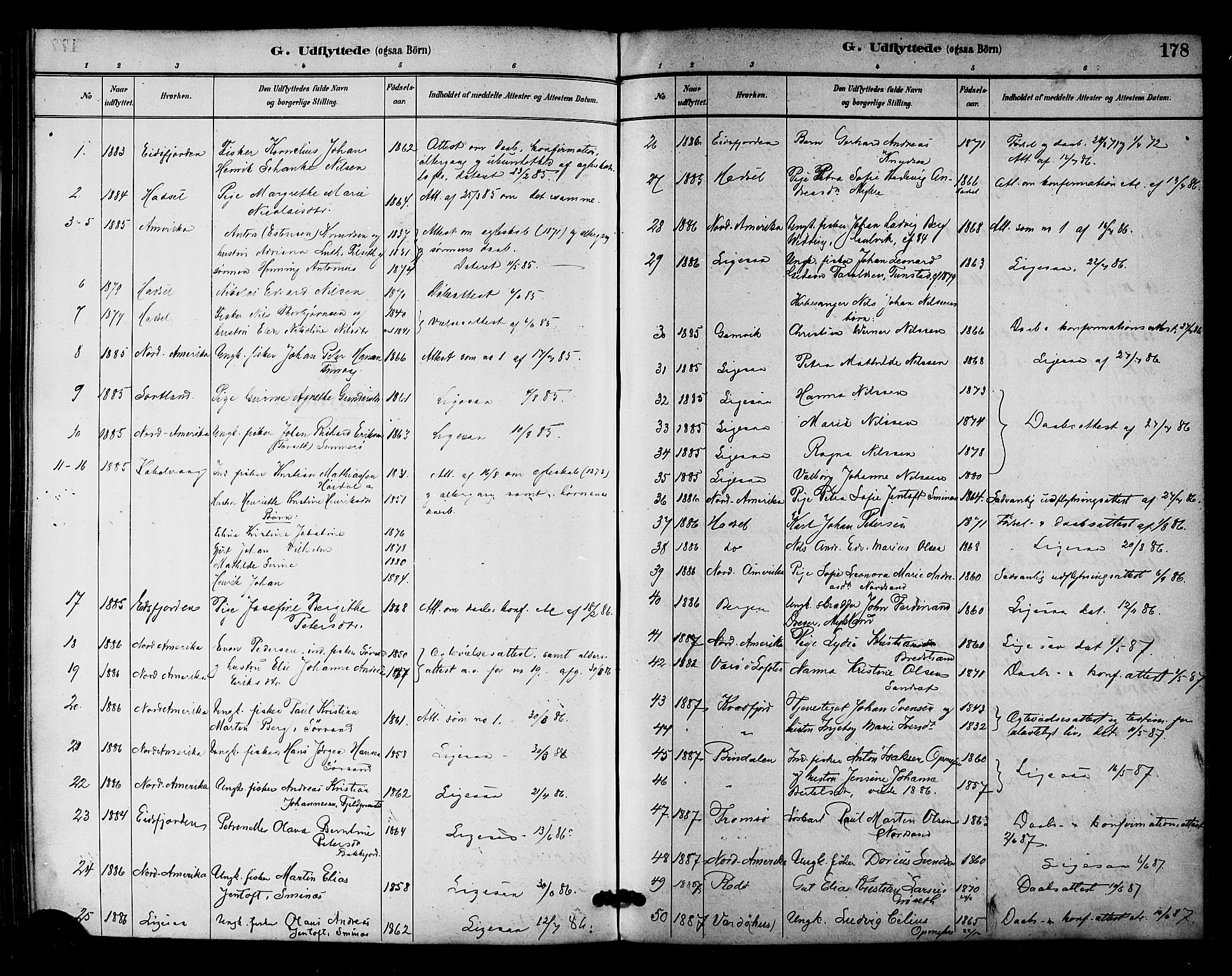 Ministerialprotokoller, klokkerbøker og fødselsregistre - Nordland, SAT/A-1459/893/L1337: Parish register (official) no. 893A09, 1885-1893, p. 178