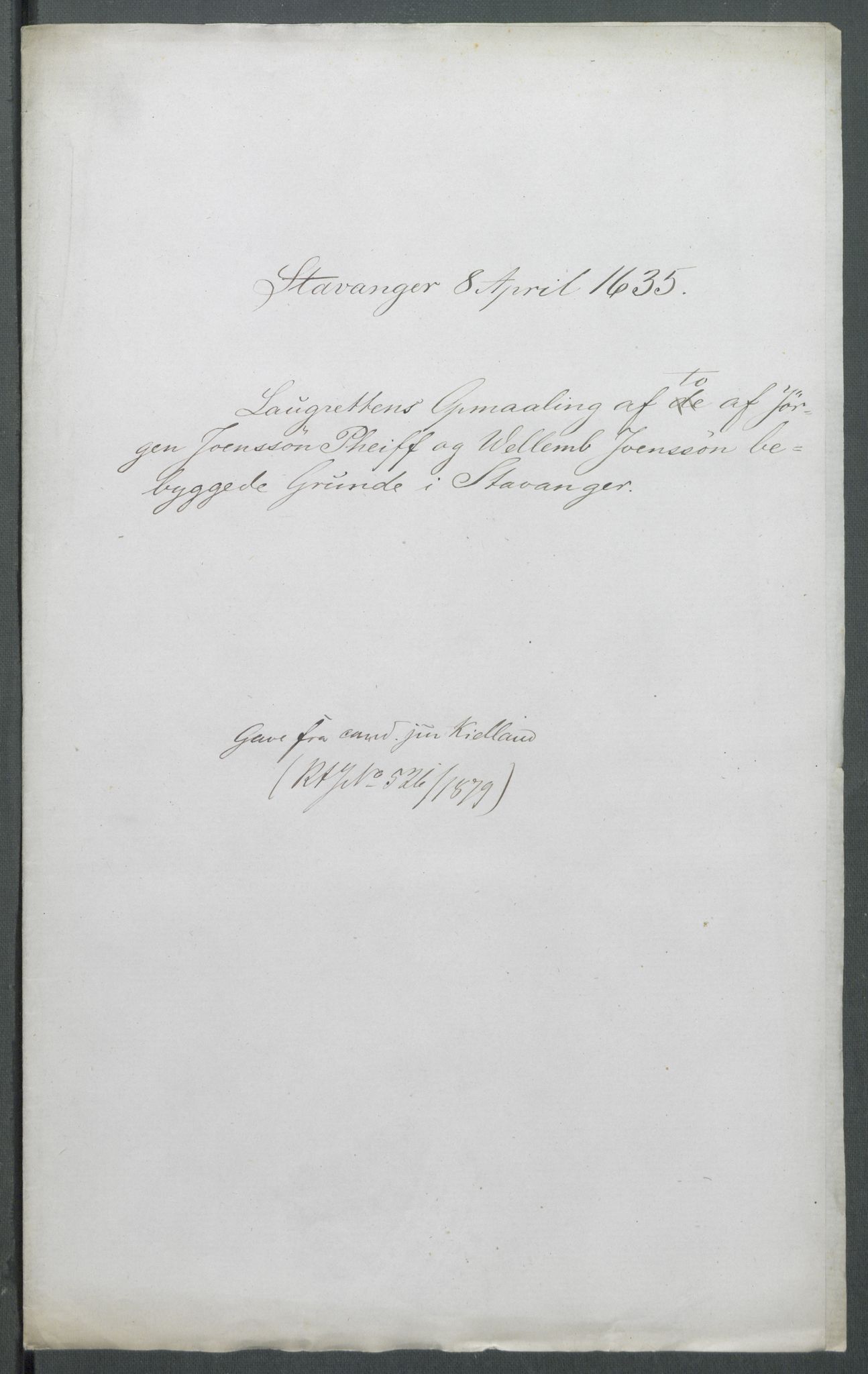 Riksarkivets diplomsamling, RA/EA-5965/F02/L0147: Dokumenter, 1635, p. 32