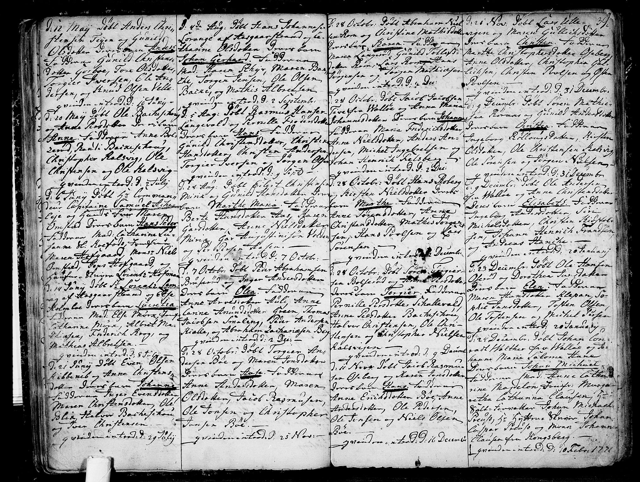 Sem kirkebøker, AV/SAKO-A-5/F/Fb/L0002: Parish register (official) no. II 2, 1764-1792, p. 39