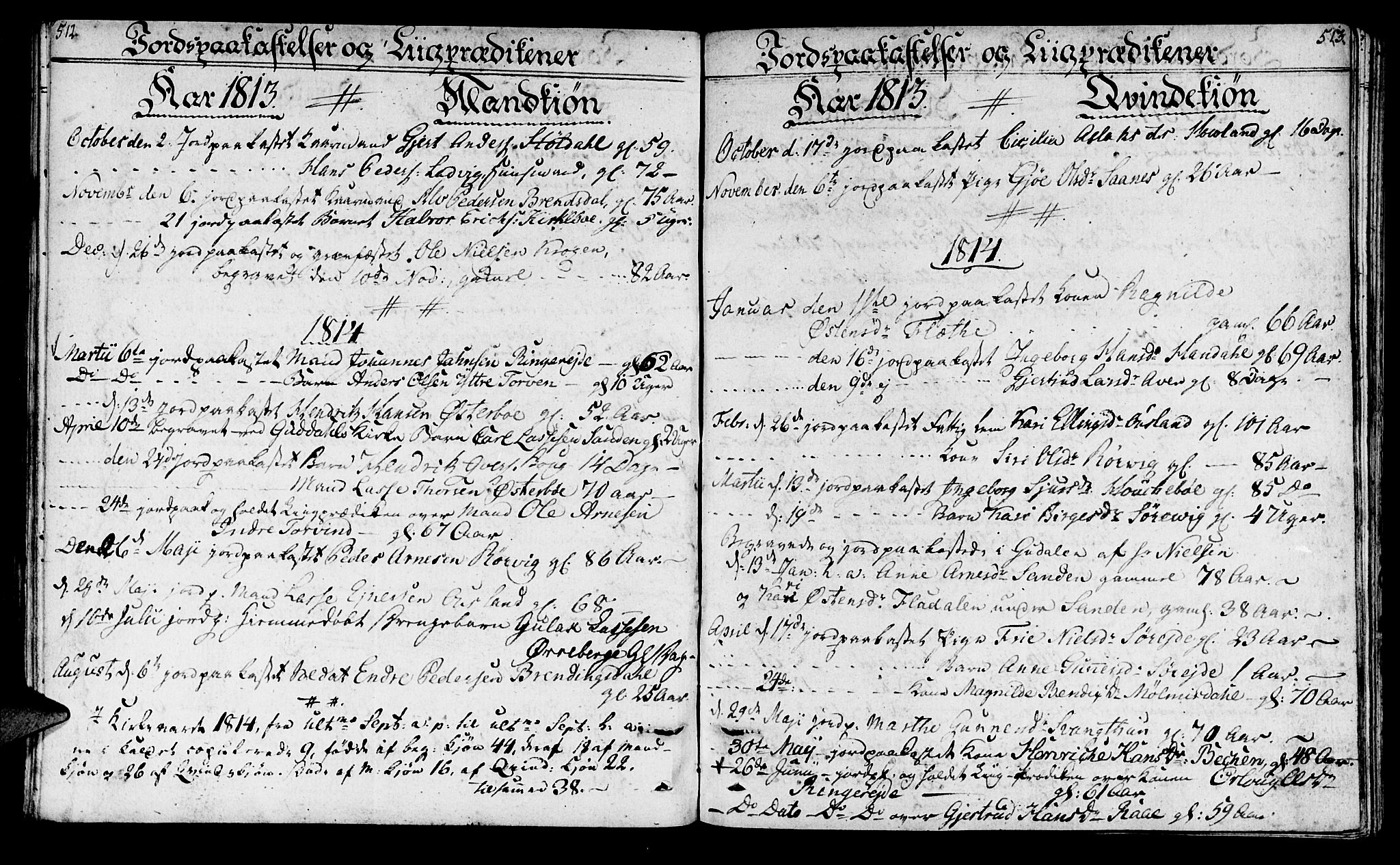 Lavik sokneprestembete, SAB/A-80901: Parish register (official) no. A 1, 1809-1822, p. 512-513