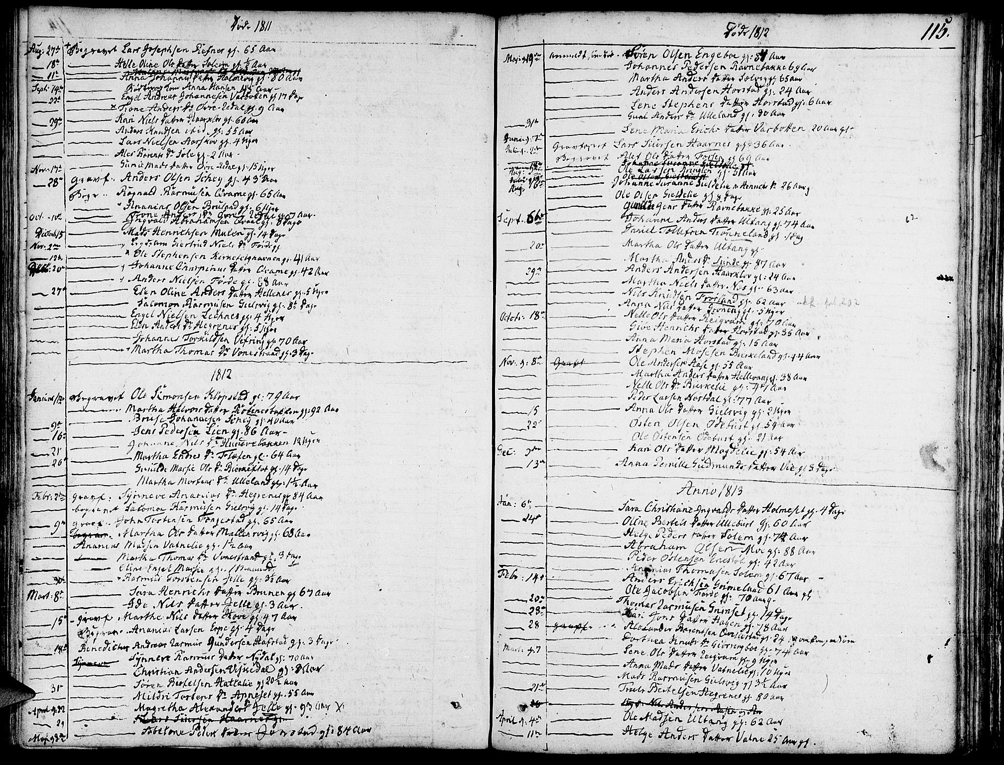 Førde sokneprestembete, SAB/A-79901/H/Haa/Haaa/L0005: Parish register (official) no. A 5, 1803-1821, p. 115