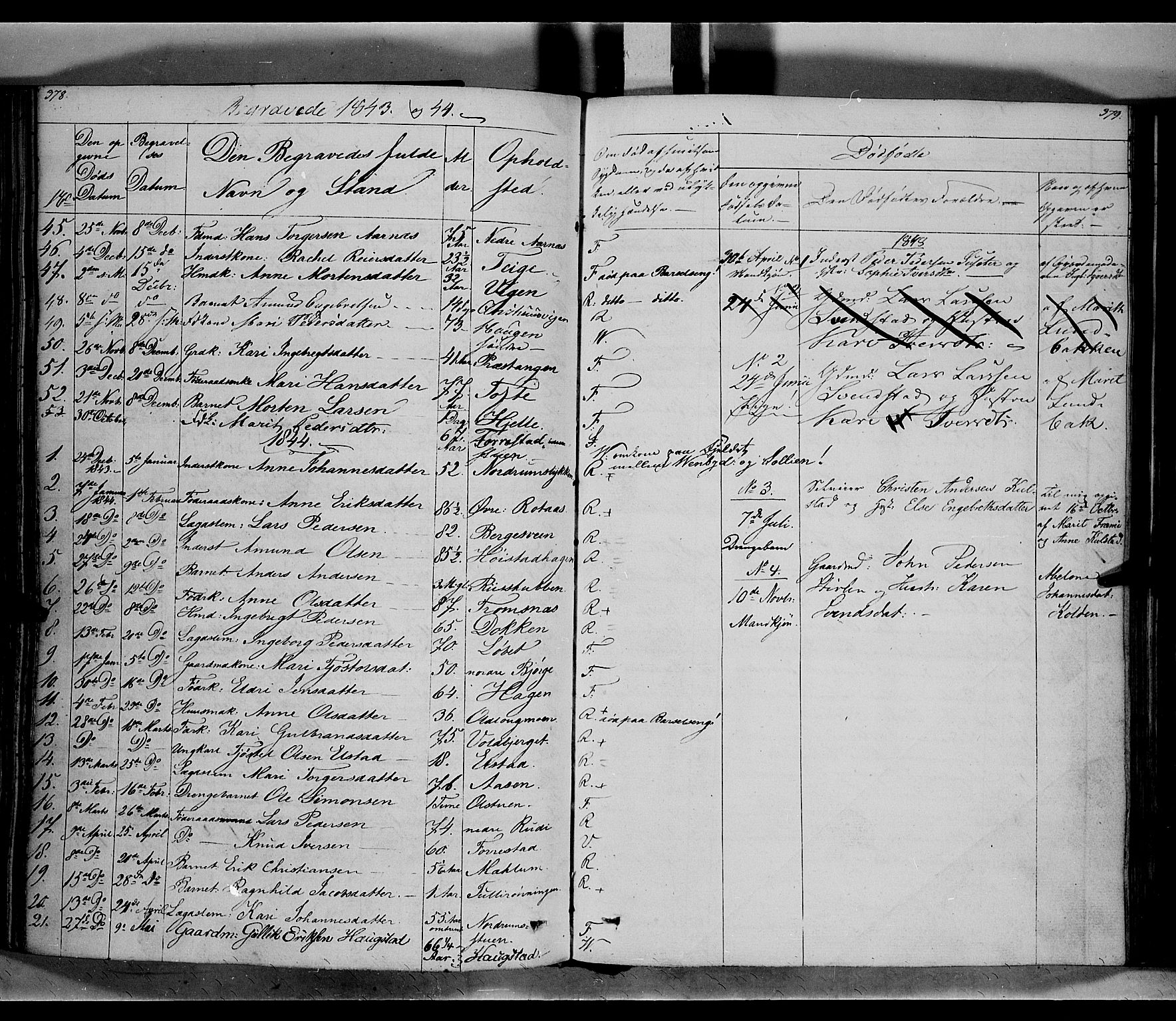 Ringebu prestekontor, SAH/PREST-082/H/Ha/Haa/L0005: Parish register (official) no. 5, 1839-1848, p. 378-379