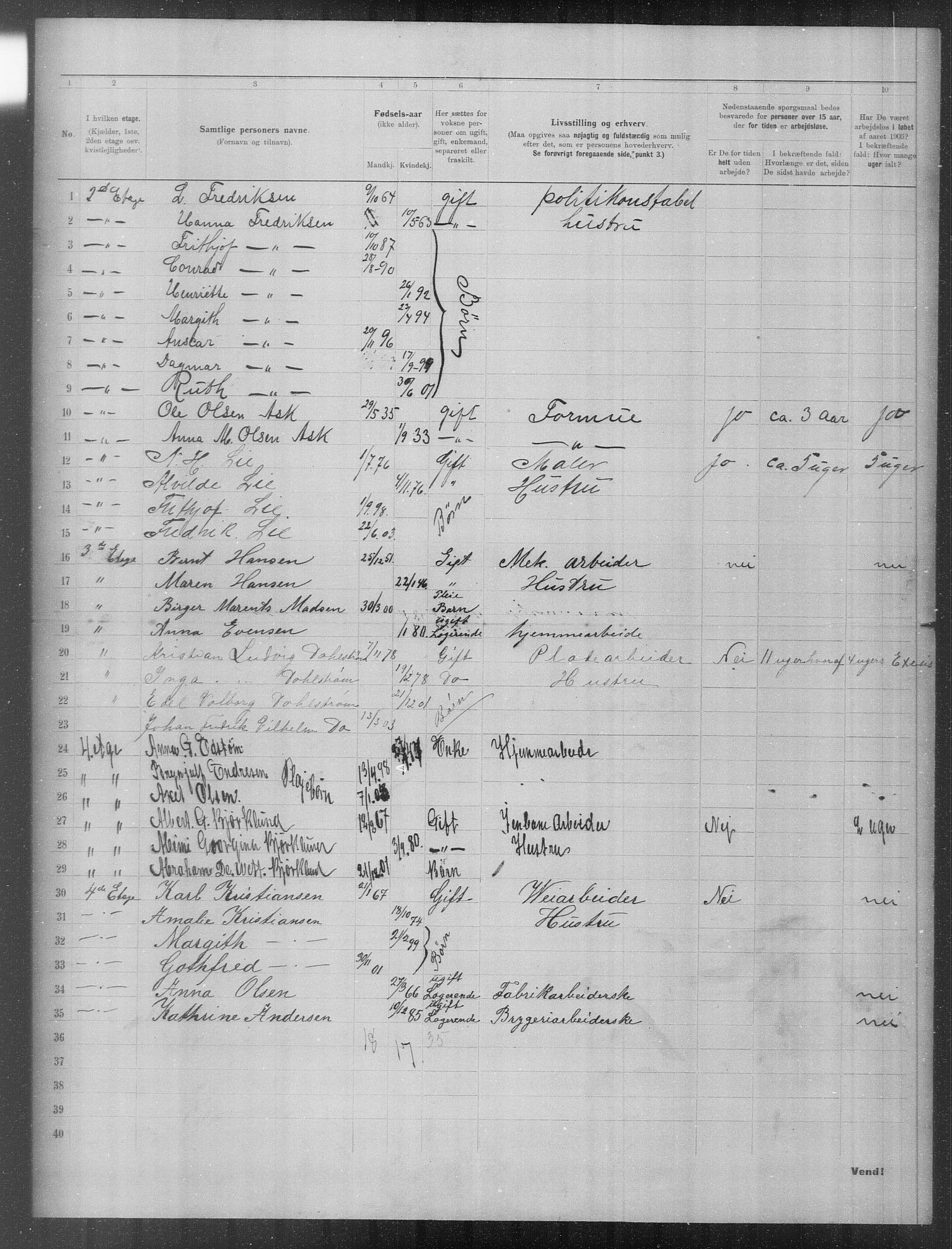 OBA, Municipal Census 1903 for Kristiania, 1903, p. 21543