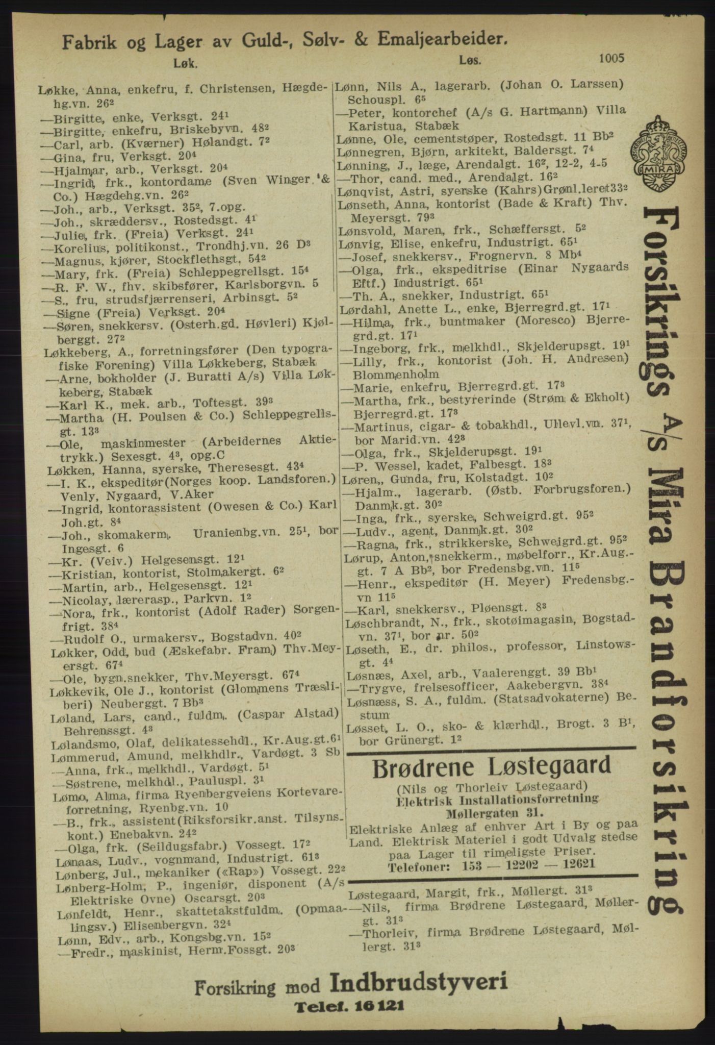 Kristiania/Oslo adressebok, PUBL/-, 1918, p. 1030