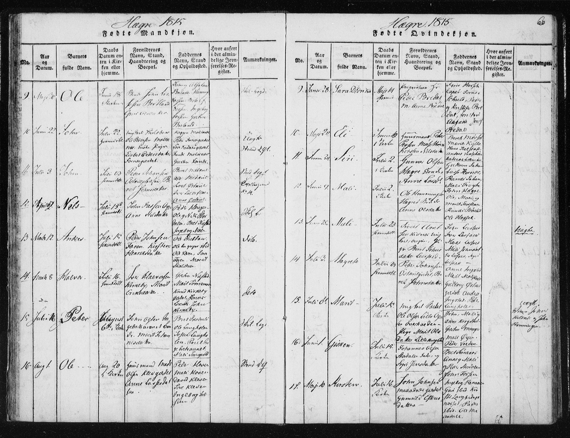 Ministerialprotokoller, klokkerbøker og fødselsregistre - Nord-Trøndelag, SAT/A-1458/709/L0061: Parish register (official) no. 709A08 /4, 1815-1819, p. 60