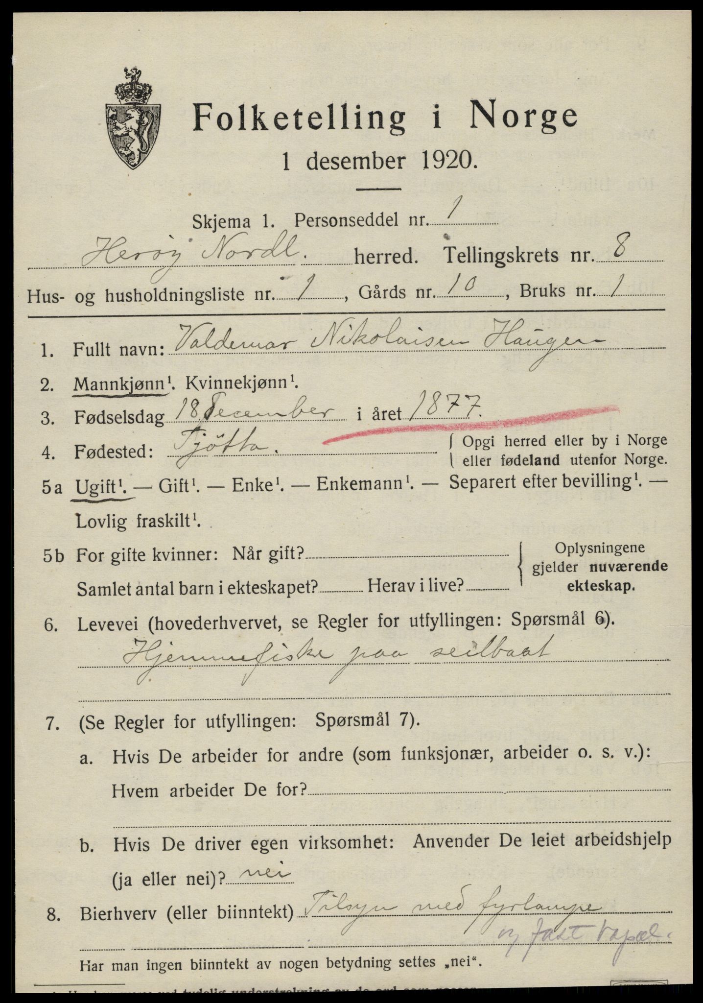 SAT, 1920 census for Herøy, 1920, p. 4982