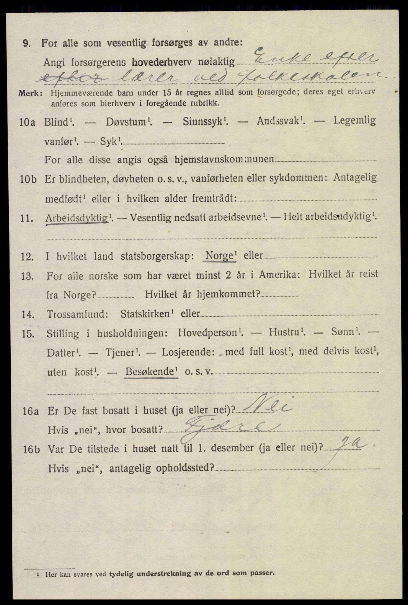 SAK, 1920 census for Øyestad, 1920, p. 4857