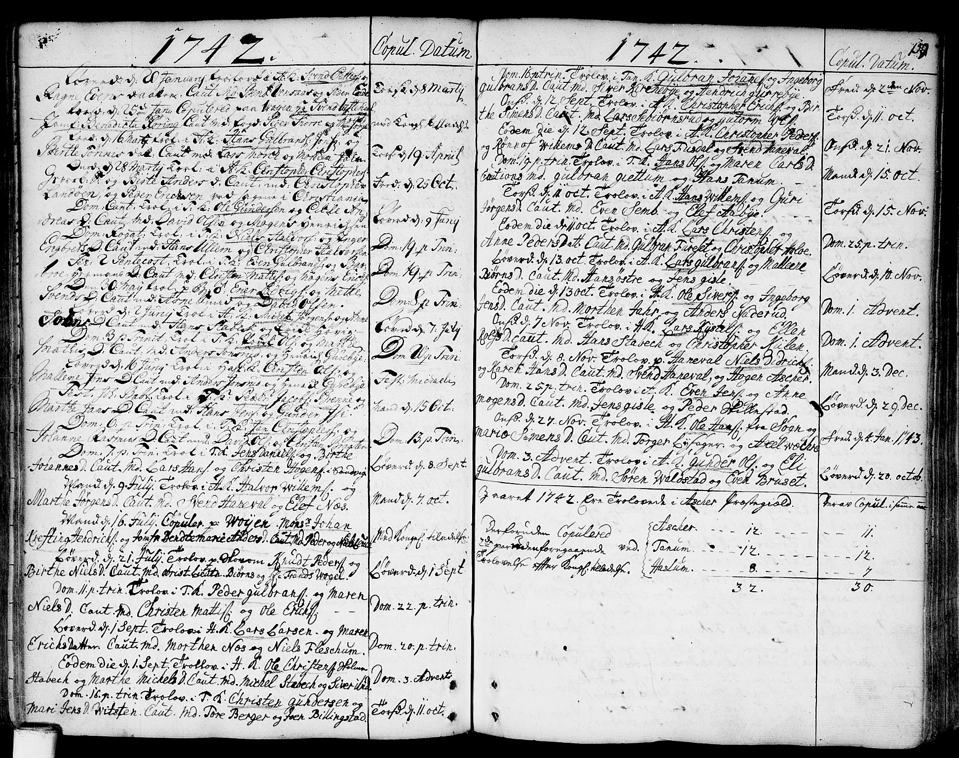 Asker prestekontor Kirkebøker, SAO/A-10256a/F/Fa/L0002: Parish register (official) no. I 2, 1733-1766, p. 159
