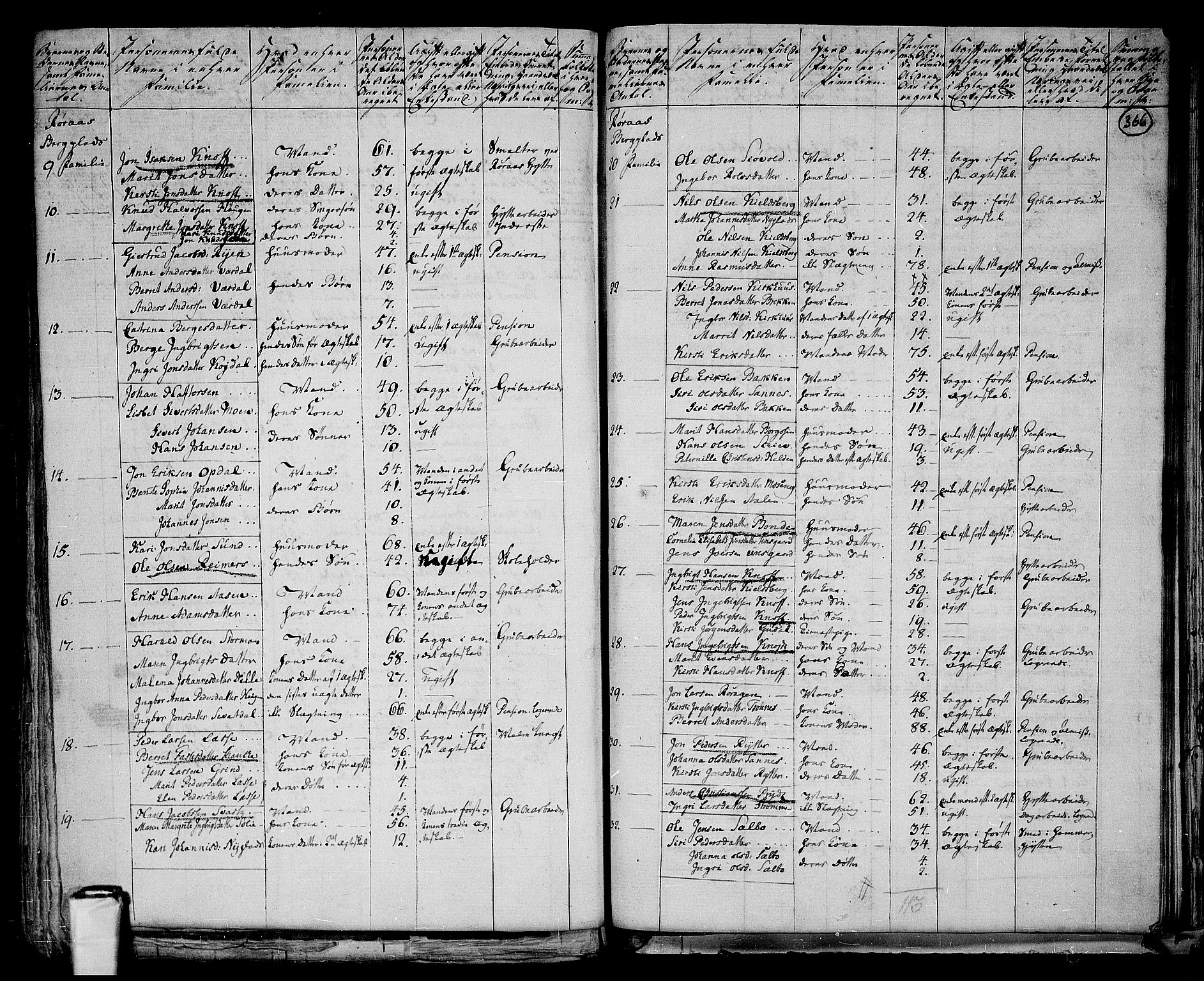 RA, 1801 census for 1640P Røros, 1801, p. 365b-366a